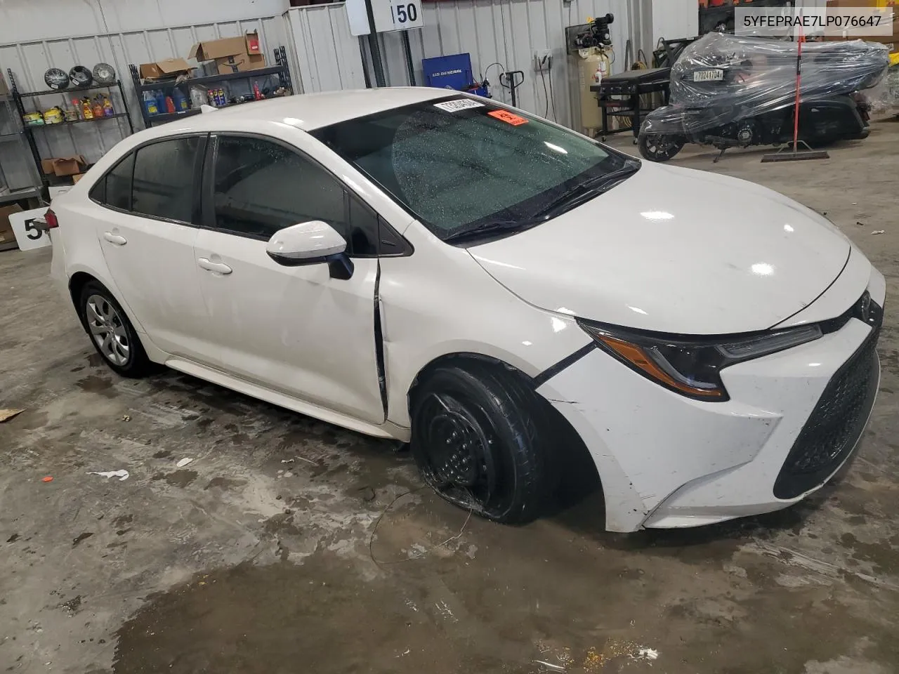 2020 Toyota Corolla Le VIN: 5YFEPRAE7LP076647 Lot: 73204304