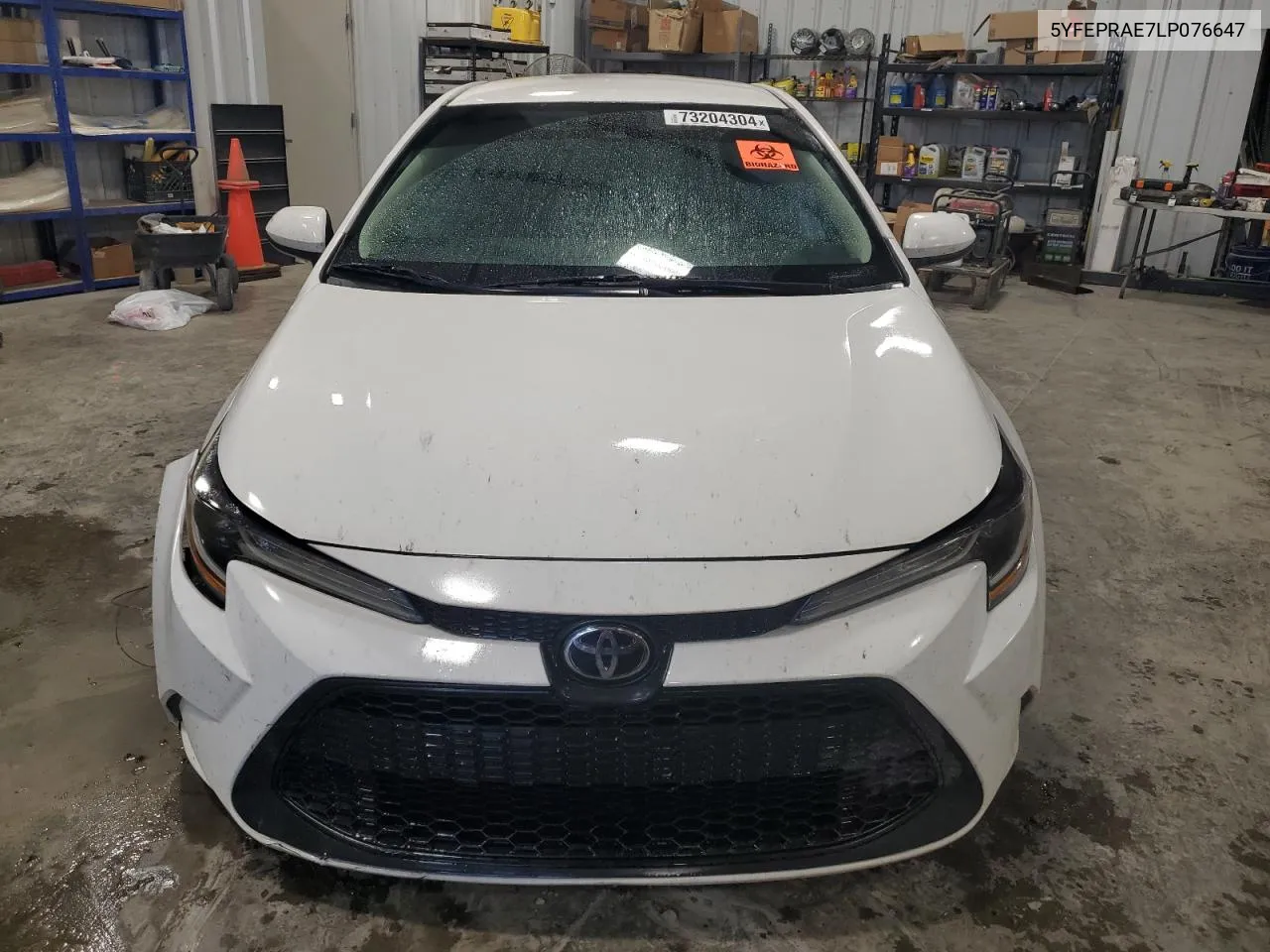 2020 Toyota Corolla Le VIN: 5YFEPRAE7LP076647 Lot: 73204304