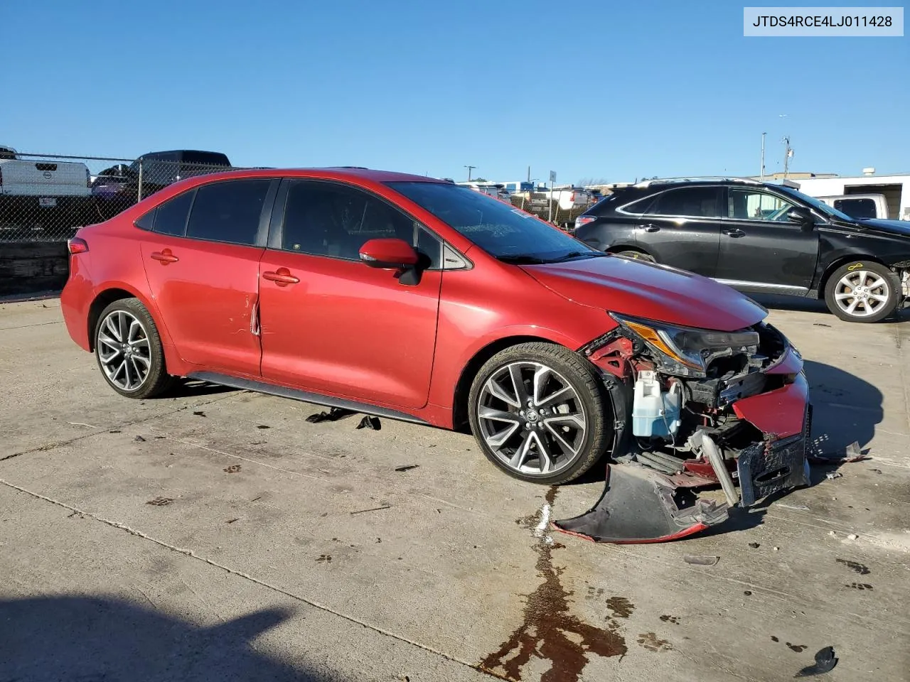 2020 Toyota Corolla Se VIN: JTDS4RCE4LJ011428 Lot: 73343474