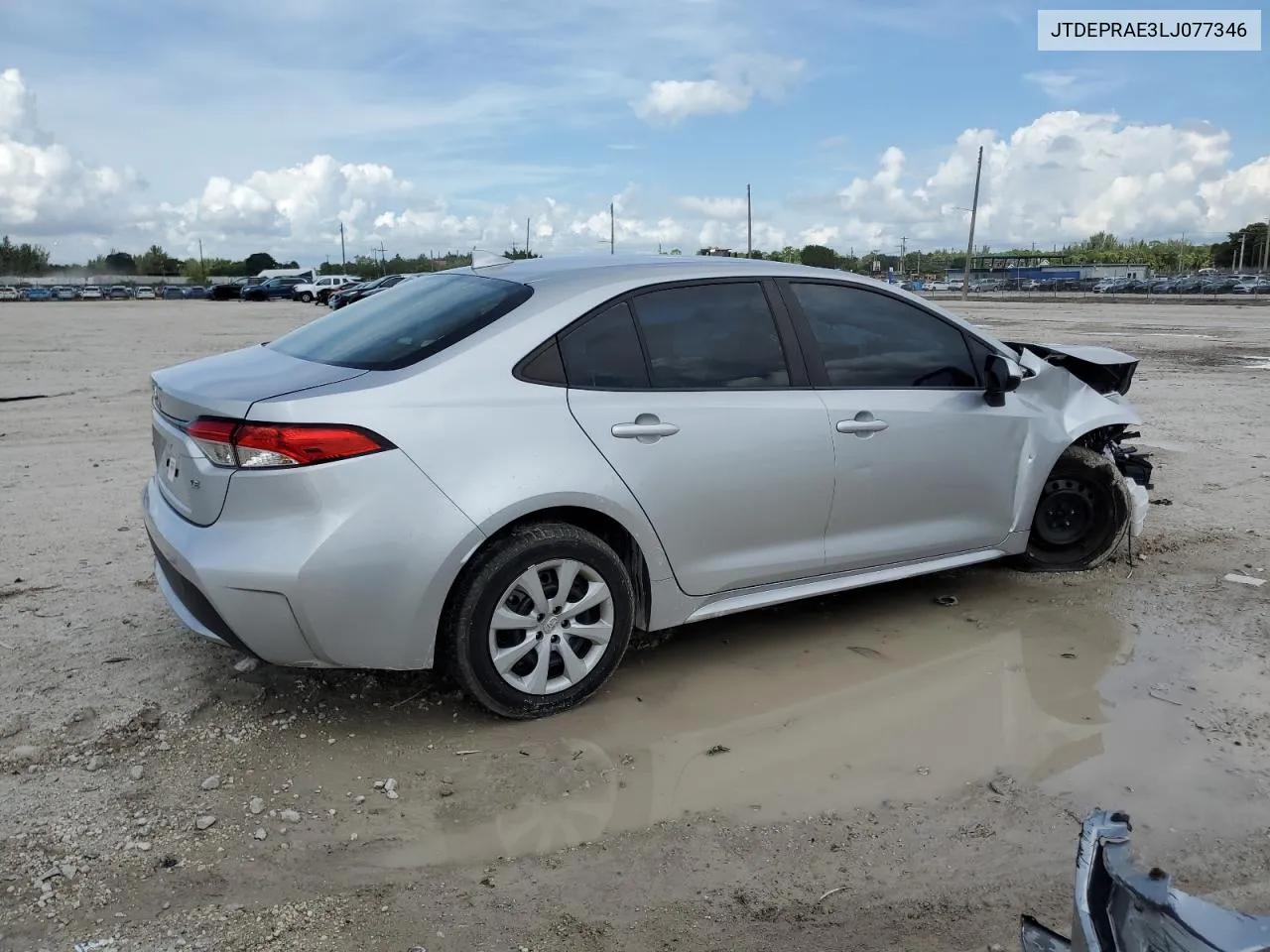 JTDEPRAE3LJ077346 2020 Toyota Corolla Le