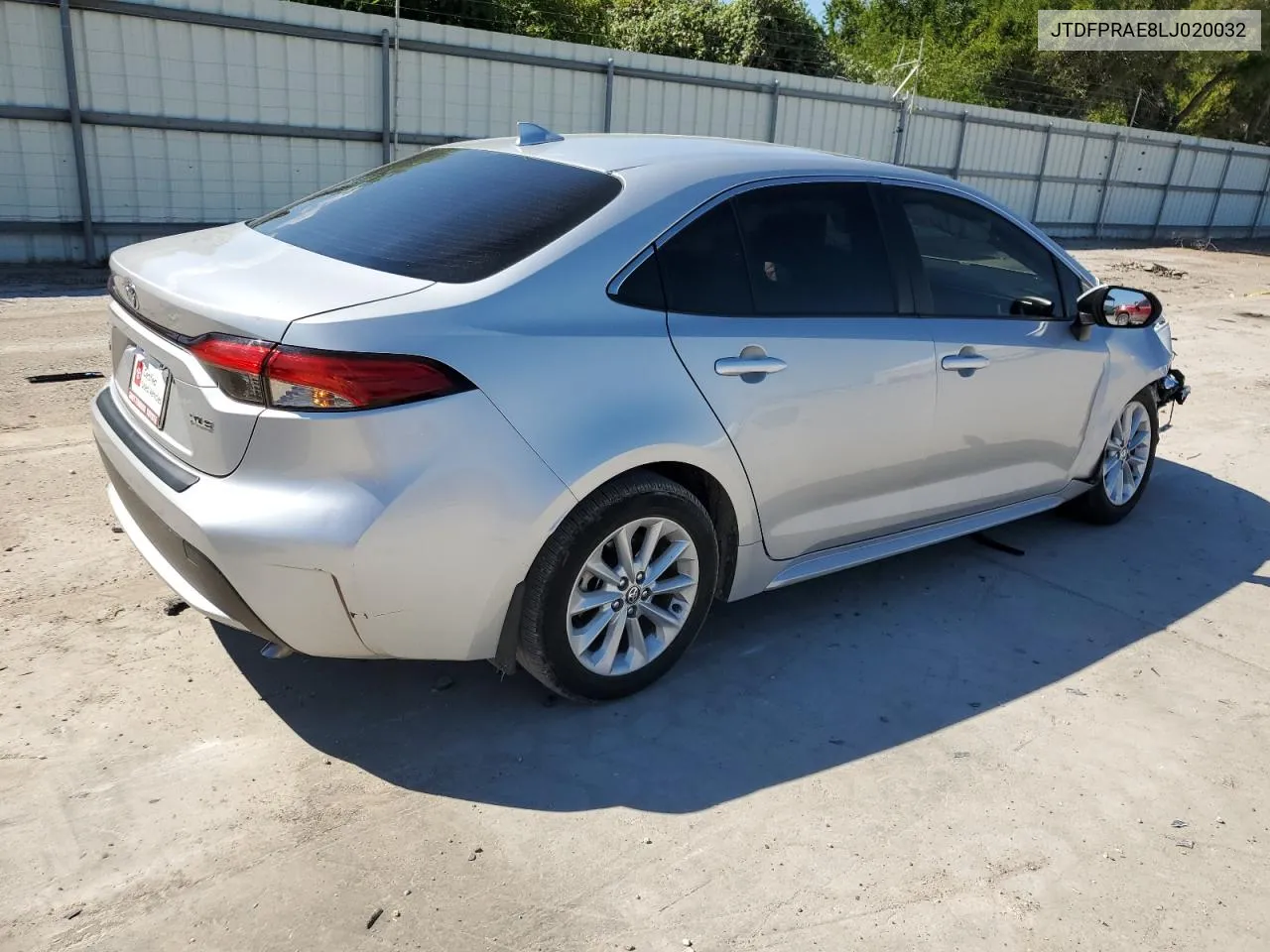 2020 Toyota Corolla Xle VIN: JTDFPRAE8LJ020032 Lot: 73578974