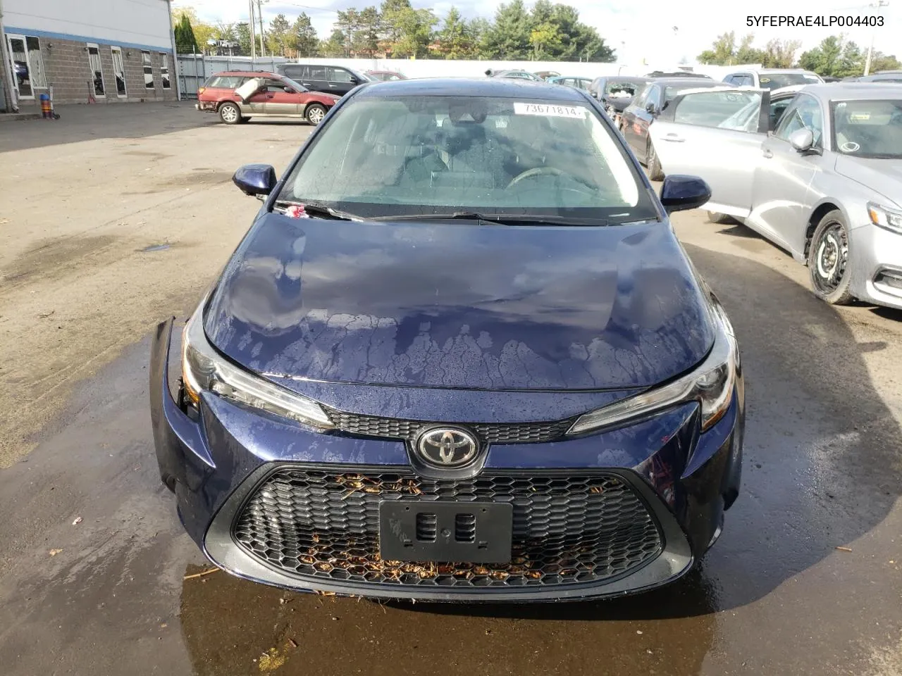 2020 Toyota Corolla Le VIN: 5YFEPRAE4LP004403 Lot: 73671814