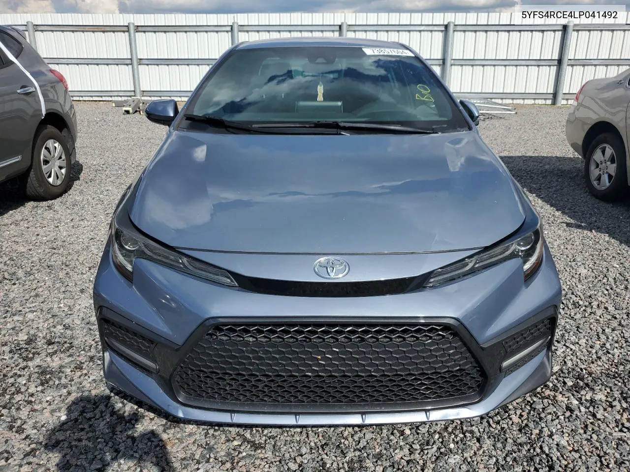 2020 Toyota Corolla Se VIN: 5YFS4RCE4LP041492 Lot: 73857604