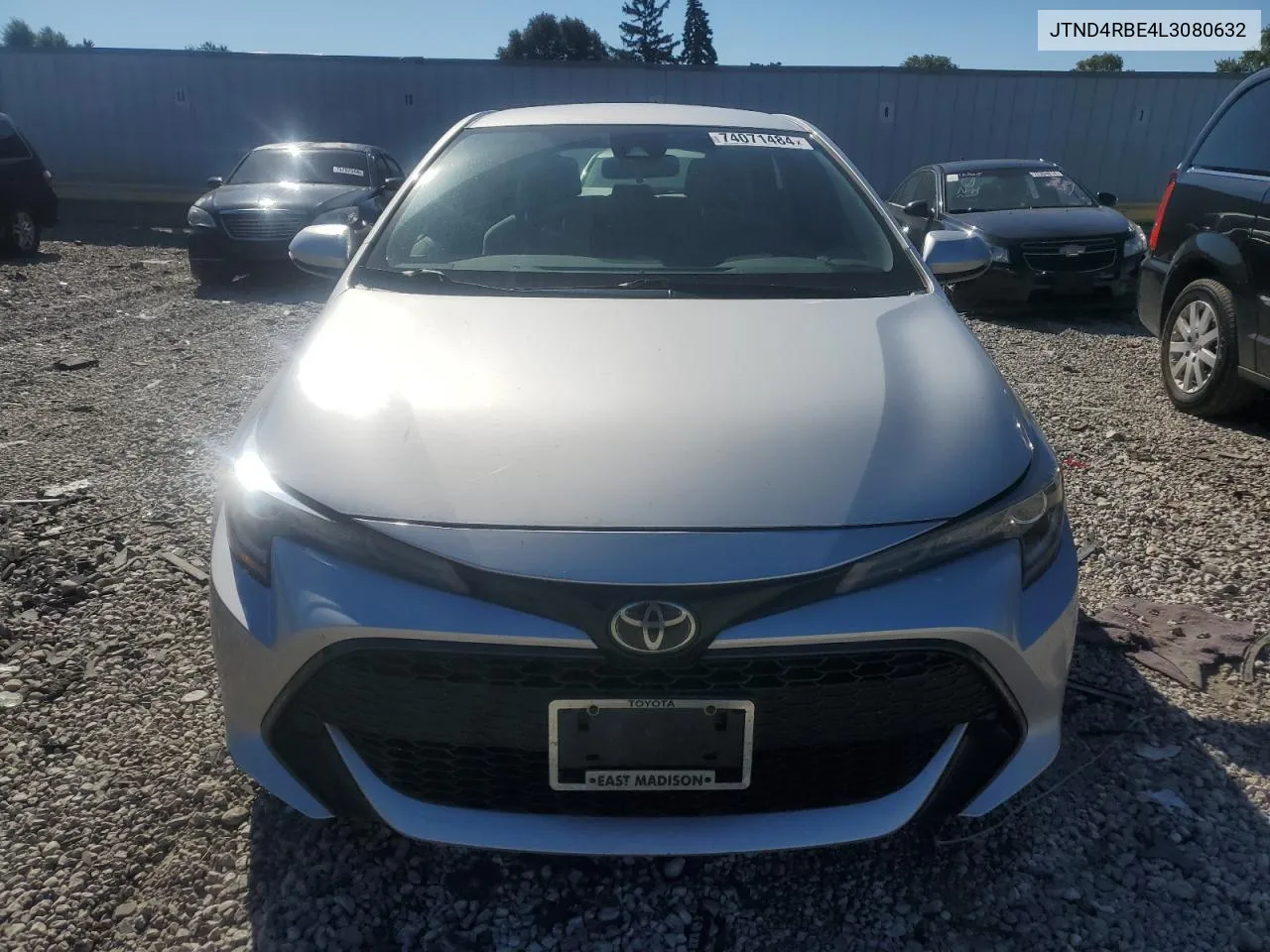 2020 Toyota Corolla Se VIN: JTND4RBE4L3080632 Lot: 74071484