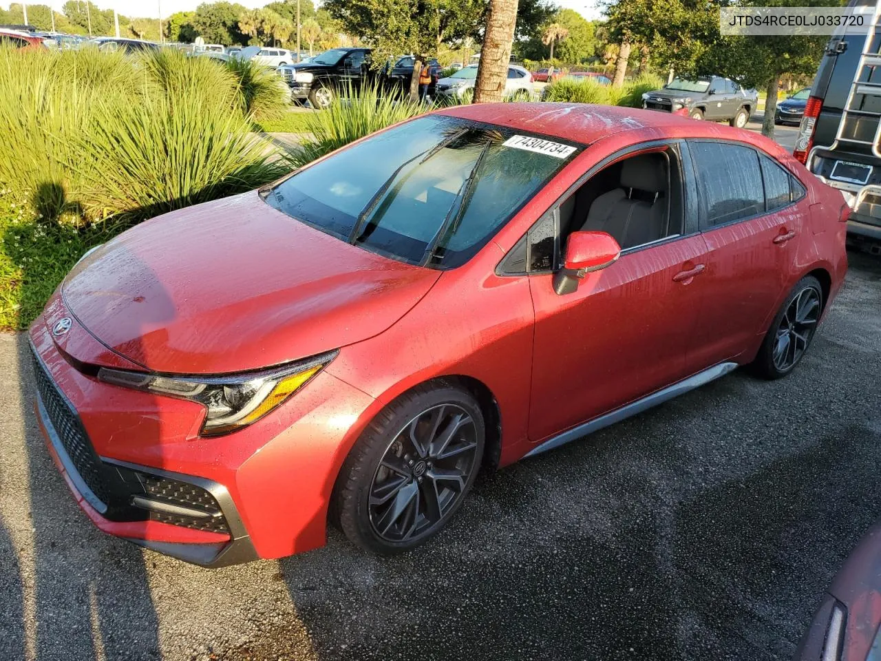 2020 Toyota Corolla Se VIN: JTDS4RCE0LJ033720 Lot: 74304734