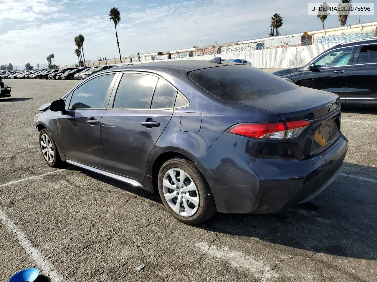 2020 Toyota Corolla Le VIN: JTDEPRAE9LJ075696 Lot: 74741144