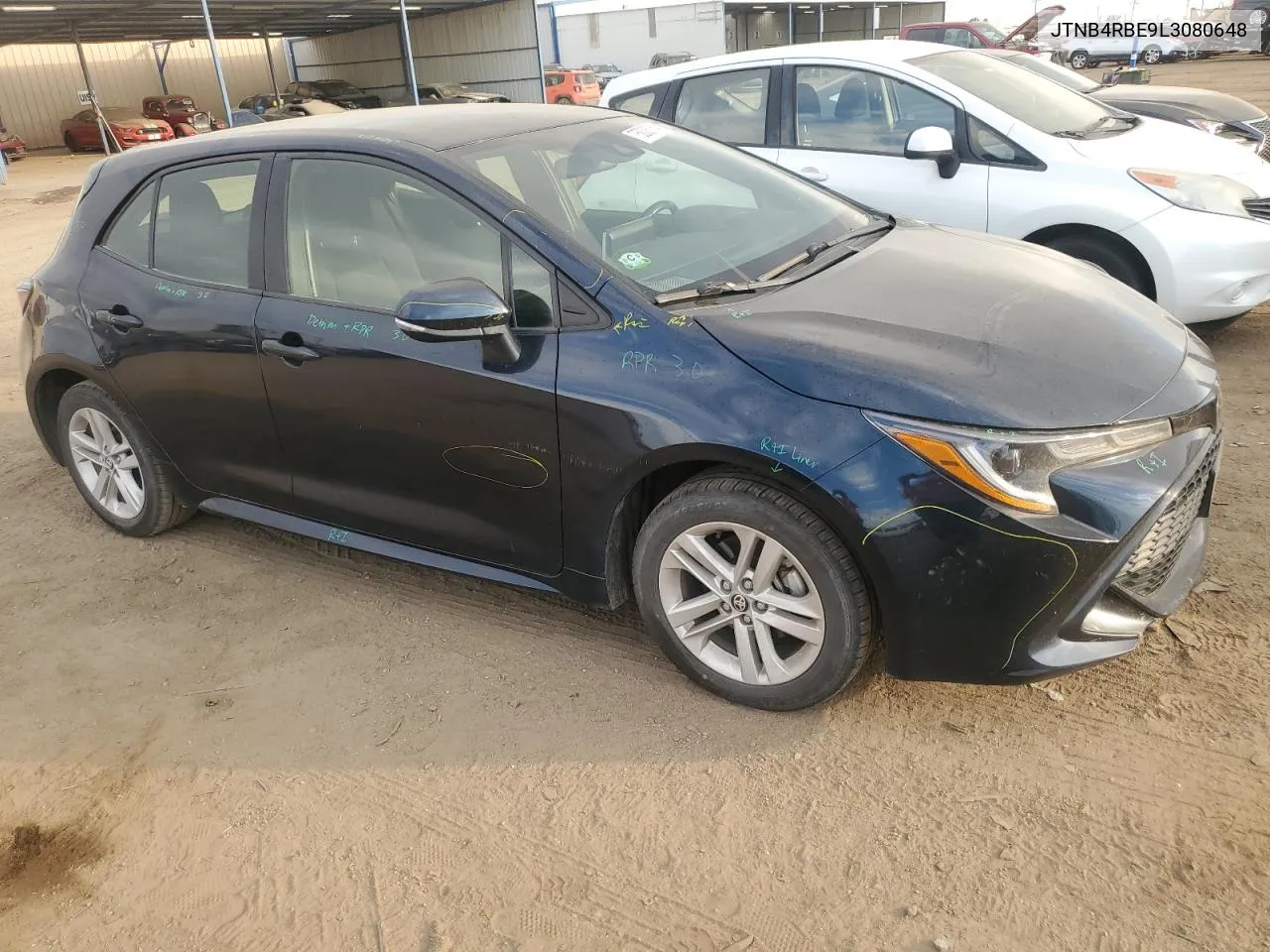 2020 Toyota Corolla Se VIN: JTNB4RBE9L3080648 Lot: 75006764