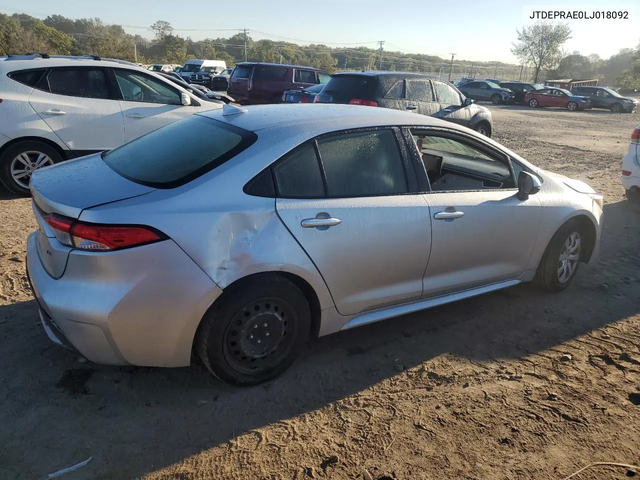 2020 Toyota Corolla Le VIN: JTDEPRAE0LJ018092 Lot: 75097334