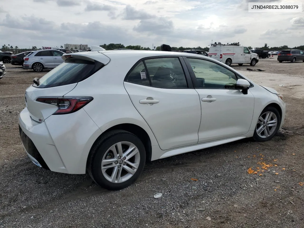 2020 Toyota Corolla Se VIN: JTND4RBE2L3088079 Lot: 75100054