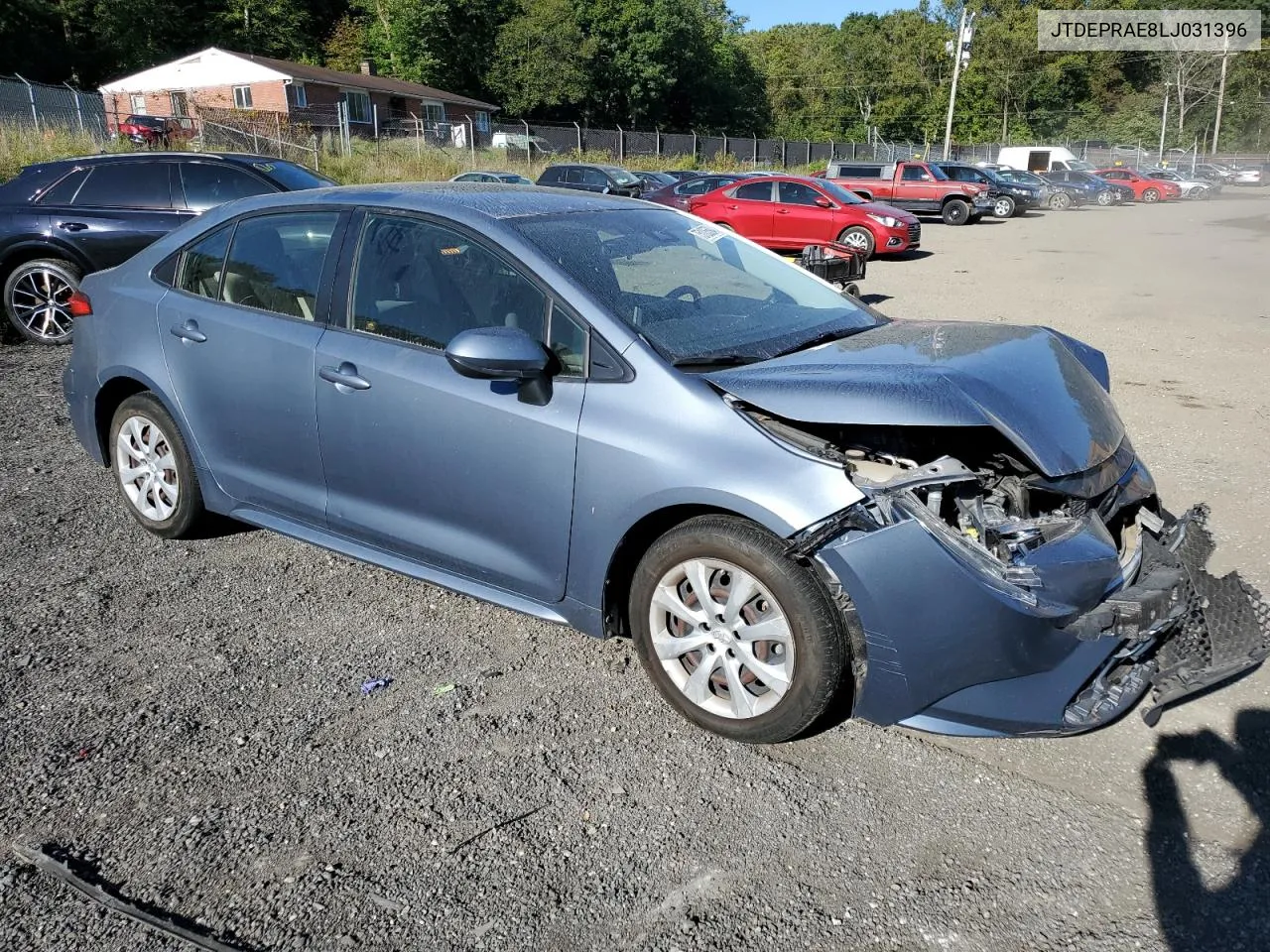 2020 Toyota Corolla Le VIN: JTDEPRAE8LJ031396 Lot: 75105594