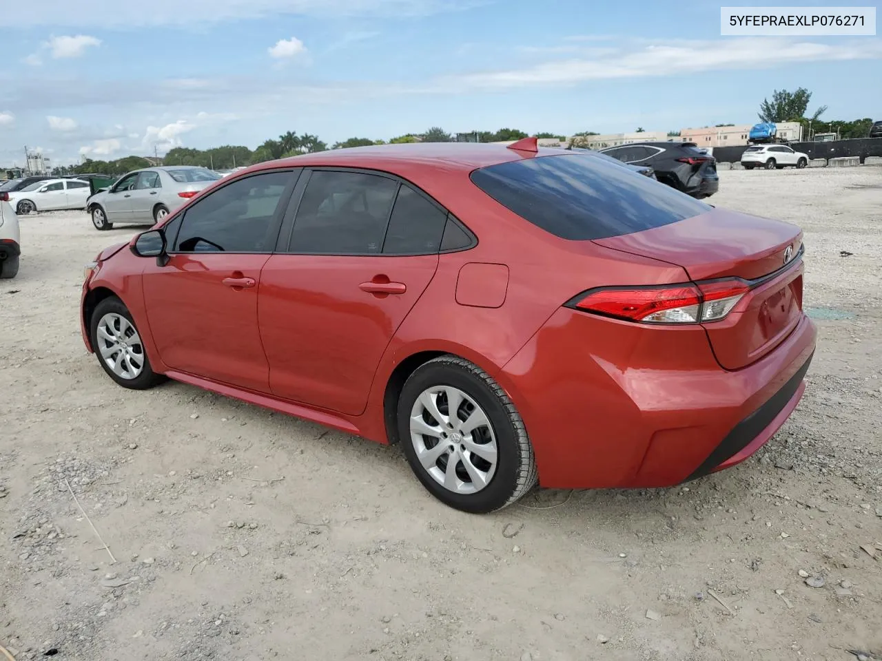 2020 Toyota Corolla Le VIN: 5YFEPRAEXLP076271 Lot: 75218954