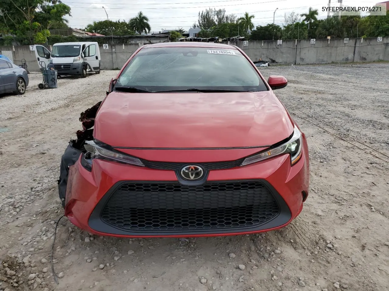 2020 Toyota Corolla Le VIN: 5YFEPRAEXLP076271 Lot: 75218954