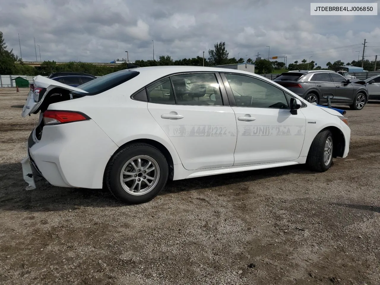 2020 Toyota Corolla Le VIN: JTDEBRBE4LJ006850 Lot: 75443834