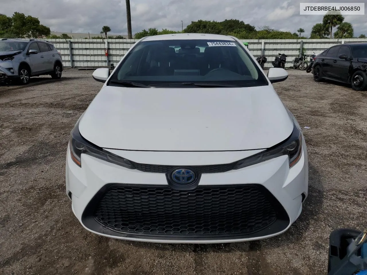 2020 Toyota Corolla Le VIN: JTDEBRBE4LJ006850 Lot: 75443834