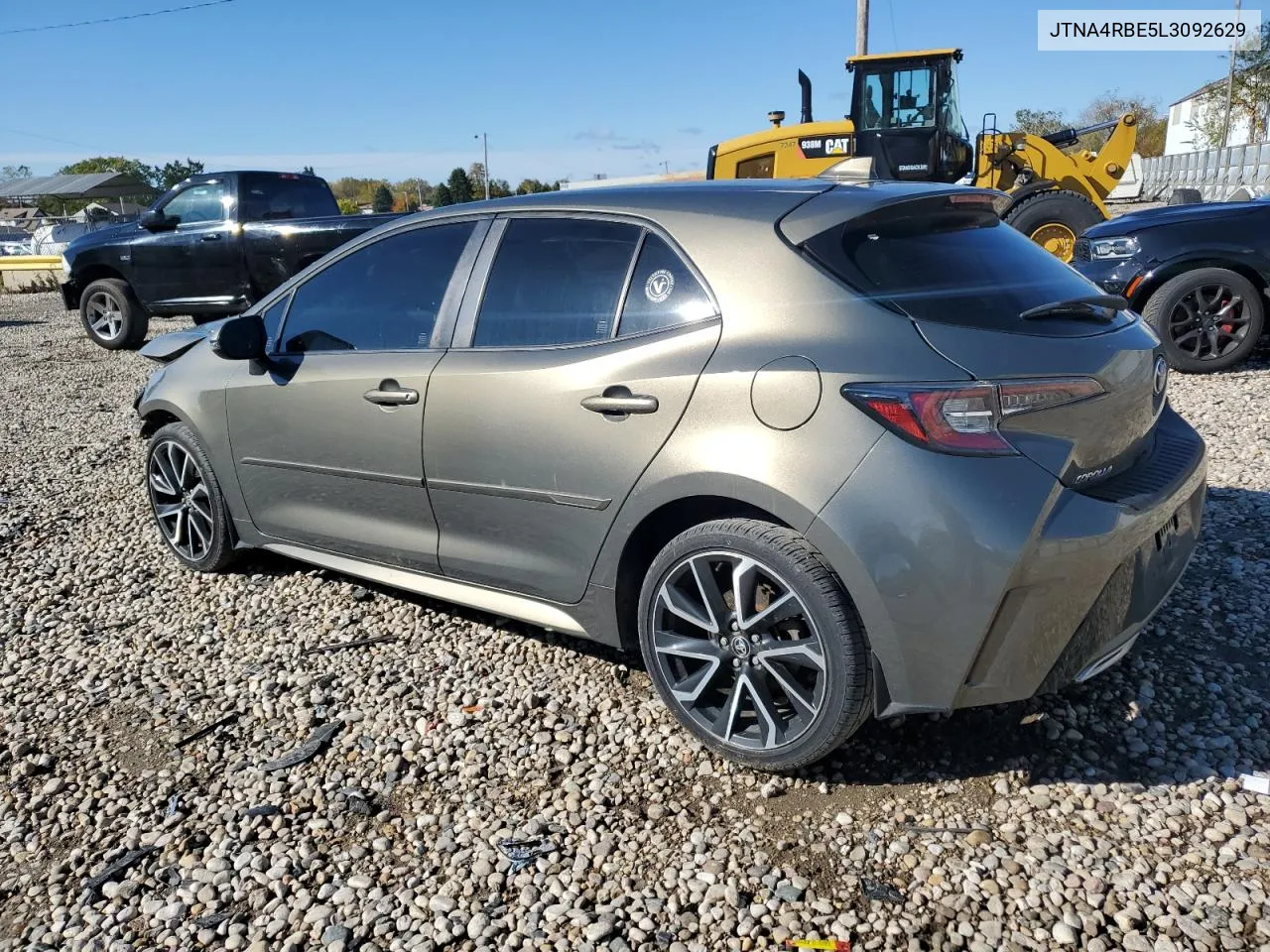 2020 Toyota Corolla Xse VIN: JTNA4RBE5L3092629 Lot: 76006594