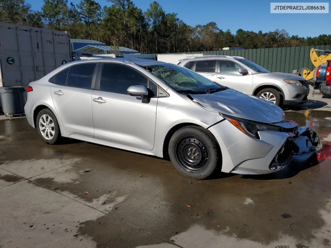 2020 Toyota Corolla Le VIN: JTDEPRAE2LJ086636 Lot: 76254614