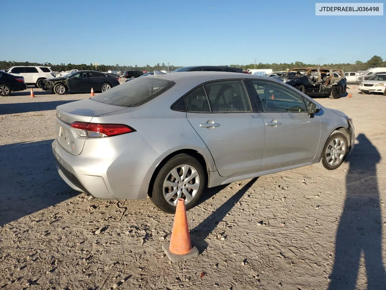 2020 Toyota Corolla Le VIN: JTDEPRAE8LJ036498 Lot: 76343364