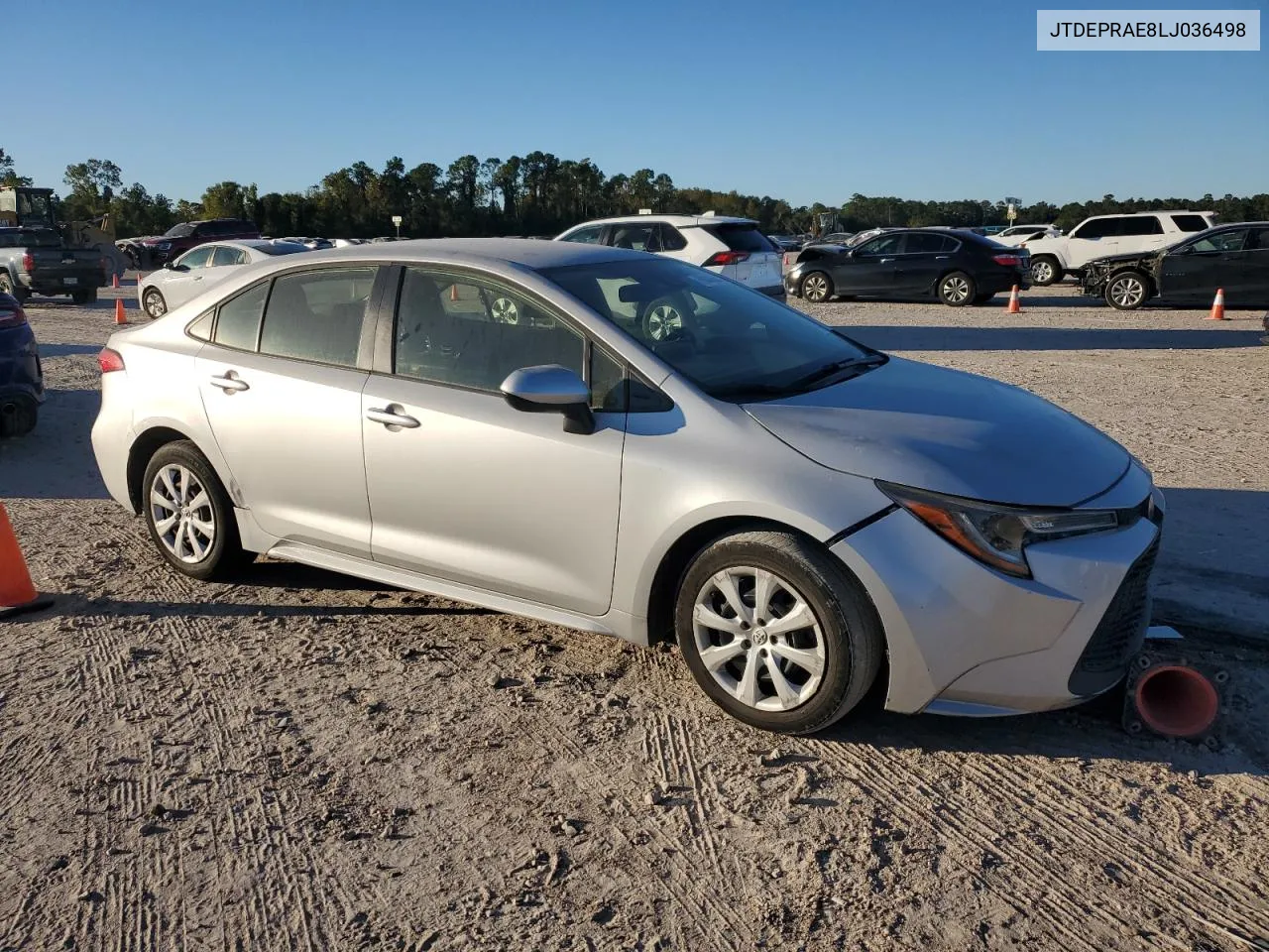 2020 Toyota Corolla Le VIN: JTDEPRAE8LJ036498 Lot: 76343364