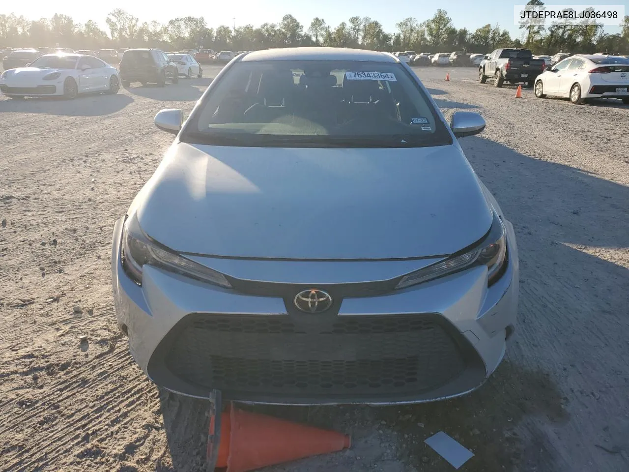 2020 Toyota Corolla Le VIN: JTDEPRAE8LJ036498 Lot: 76343364