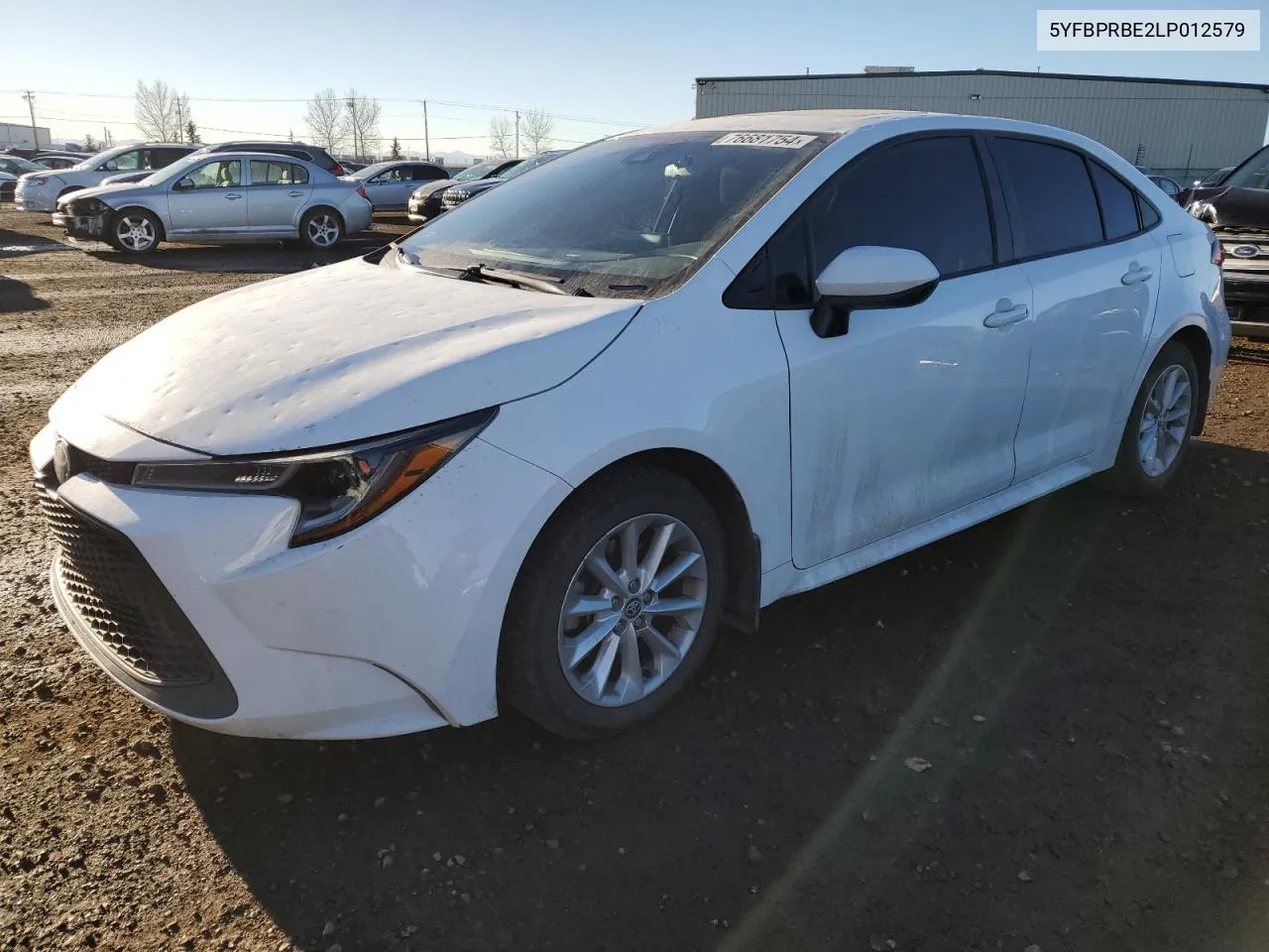 2020 Toyota Corolla Le VIN: 5YFBPRBE2LP012579 Lot: 76681754