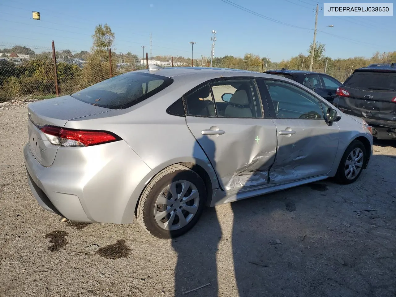 2020 Toyota Corolla Le VIN: JTDEPRAE9LJ038650 Lot: 76719934