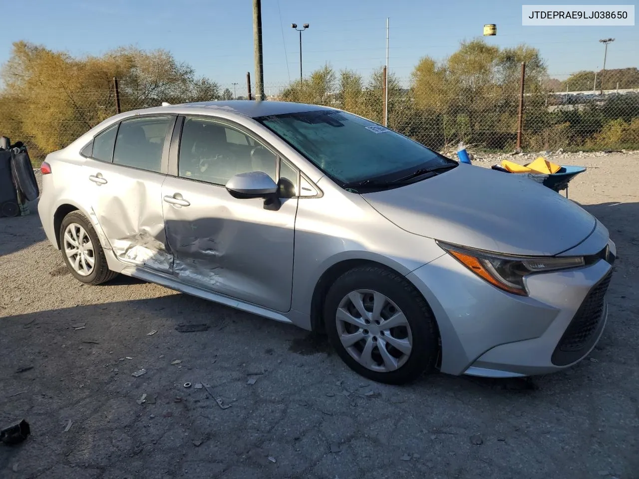 2020 Toyota Corolla Le VIN: JTDEPRAE9LJ038650 Lot: 76719934