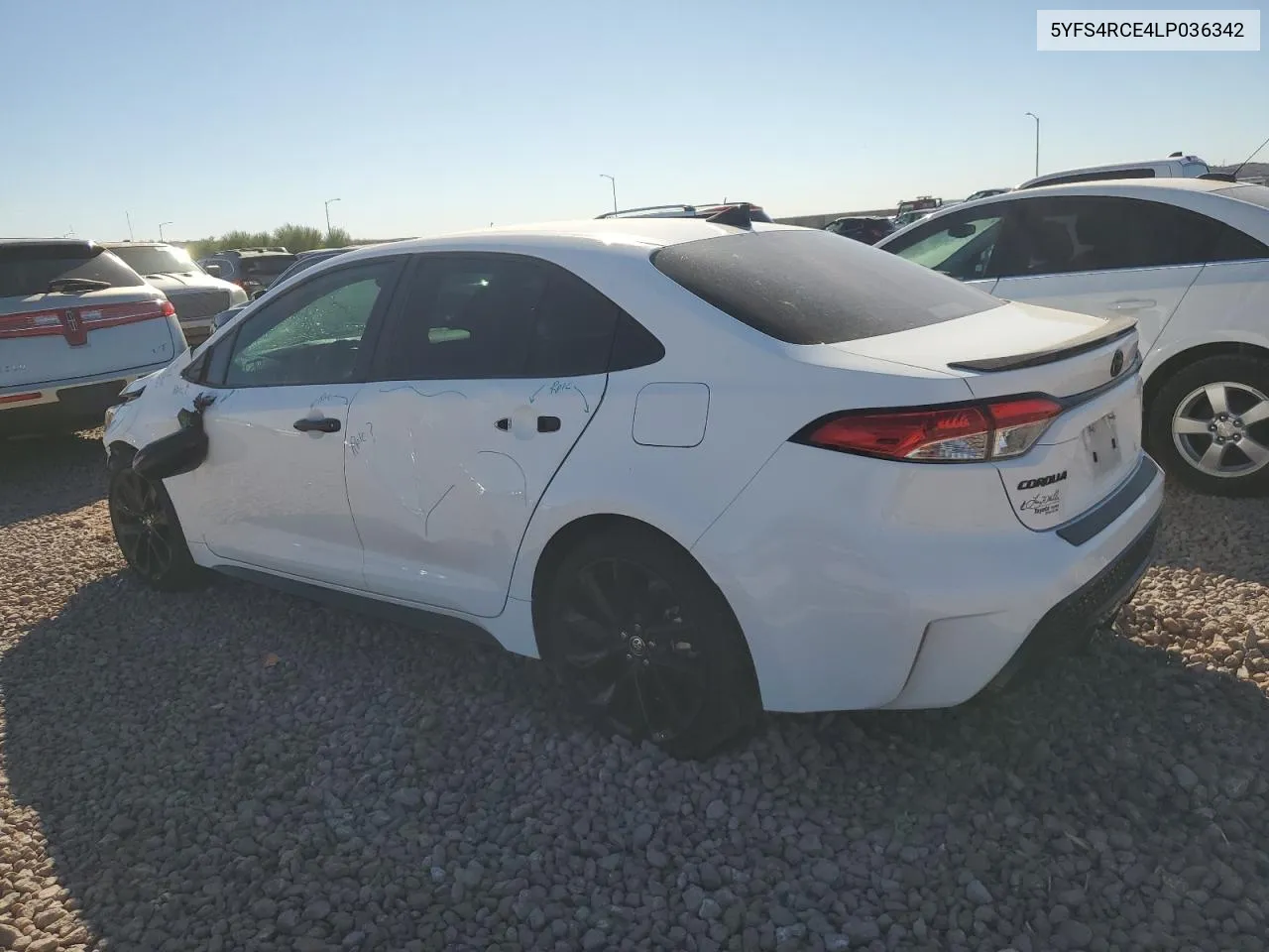 2020 Toyota Corolla Se VIN: 5YFS4RCE4LP036342 Lot: 77108264