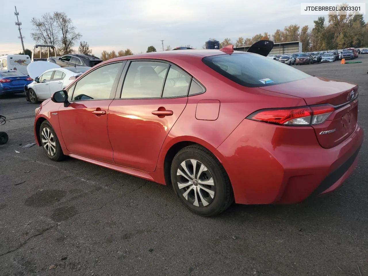 2020 Toyota Corolla Le VIN: JTDEBRBE0LJ003301 Lot: 77170044