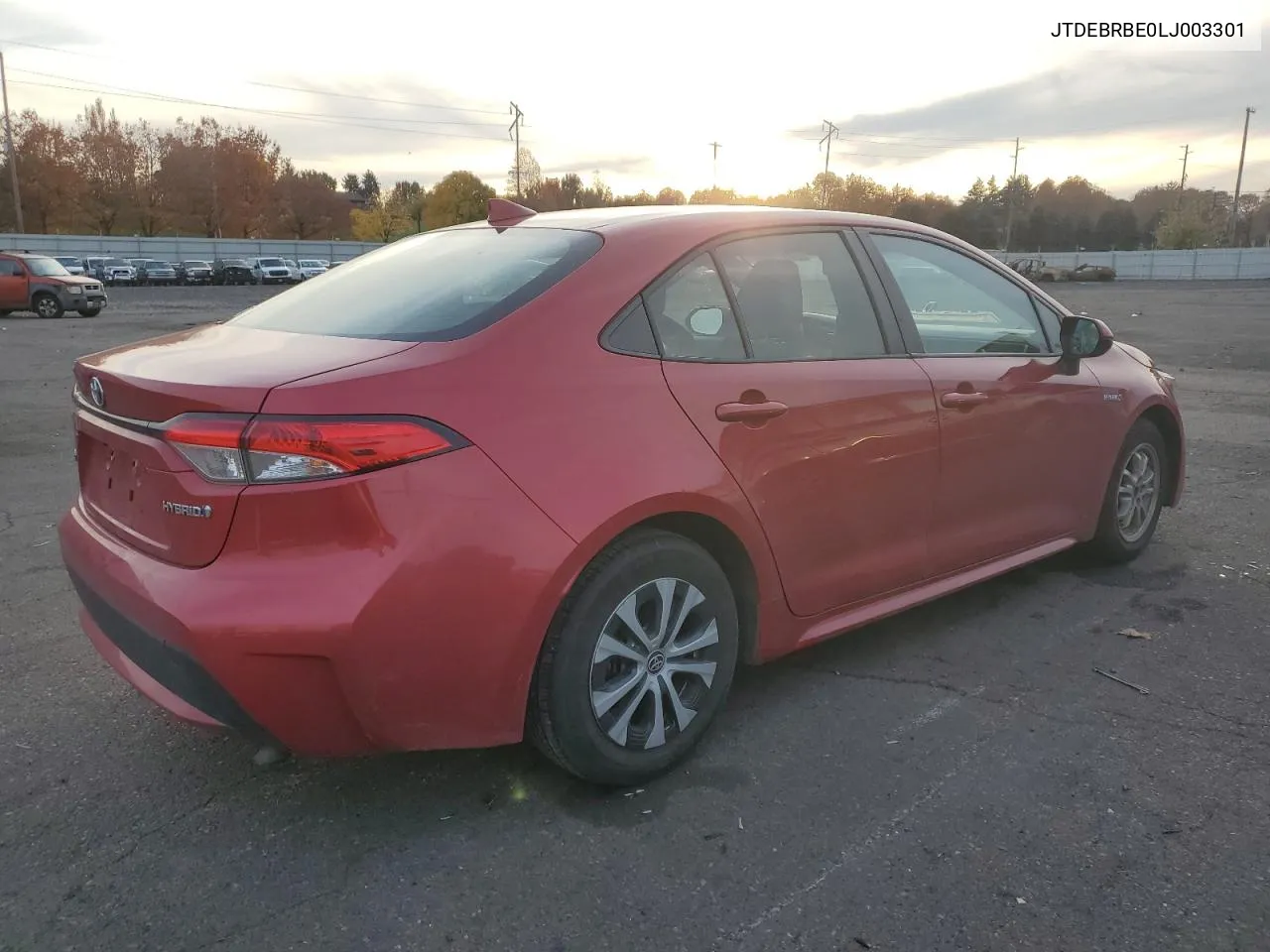 2020 Toyota Corolla Le VIN: JTDEBRBE0LJ003301 Lot: 77170044