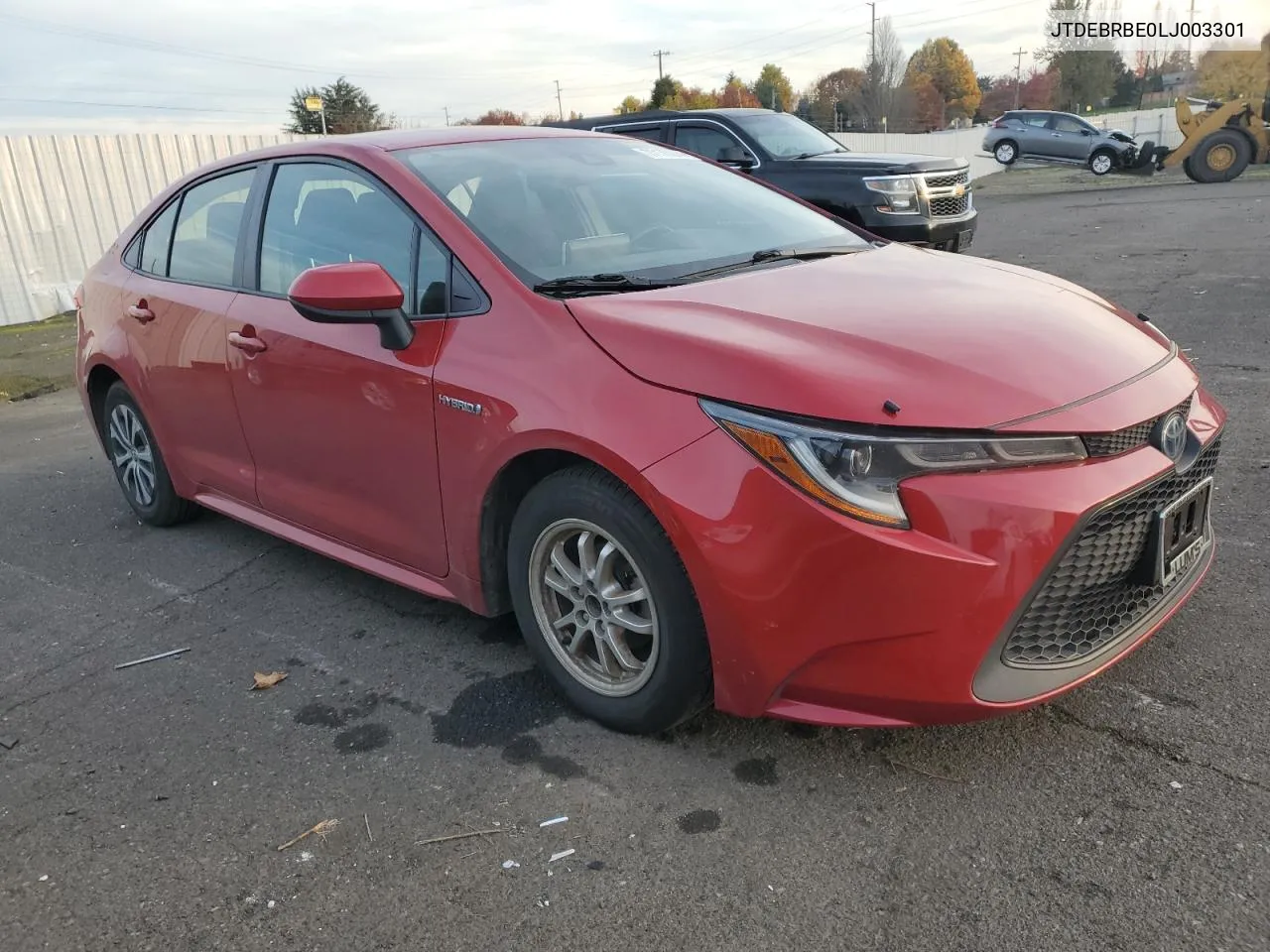 2020 Toyota Corolla Le VIN: JTDEBRBE0LJ003301 Lot: 77170044