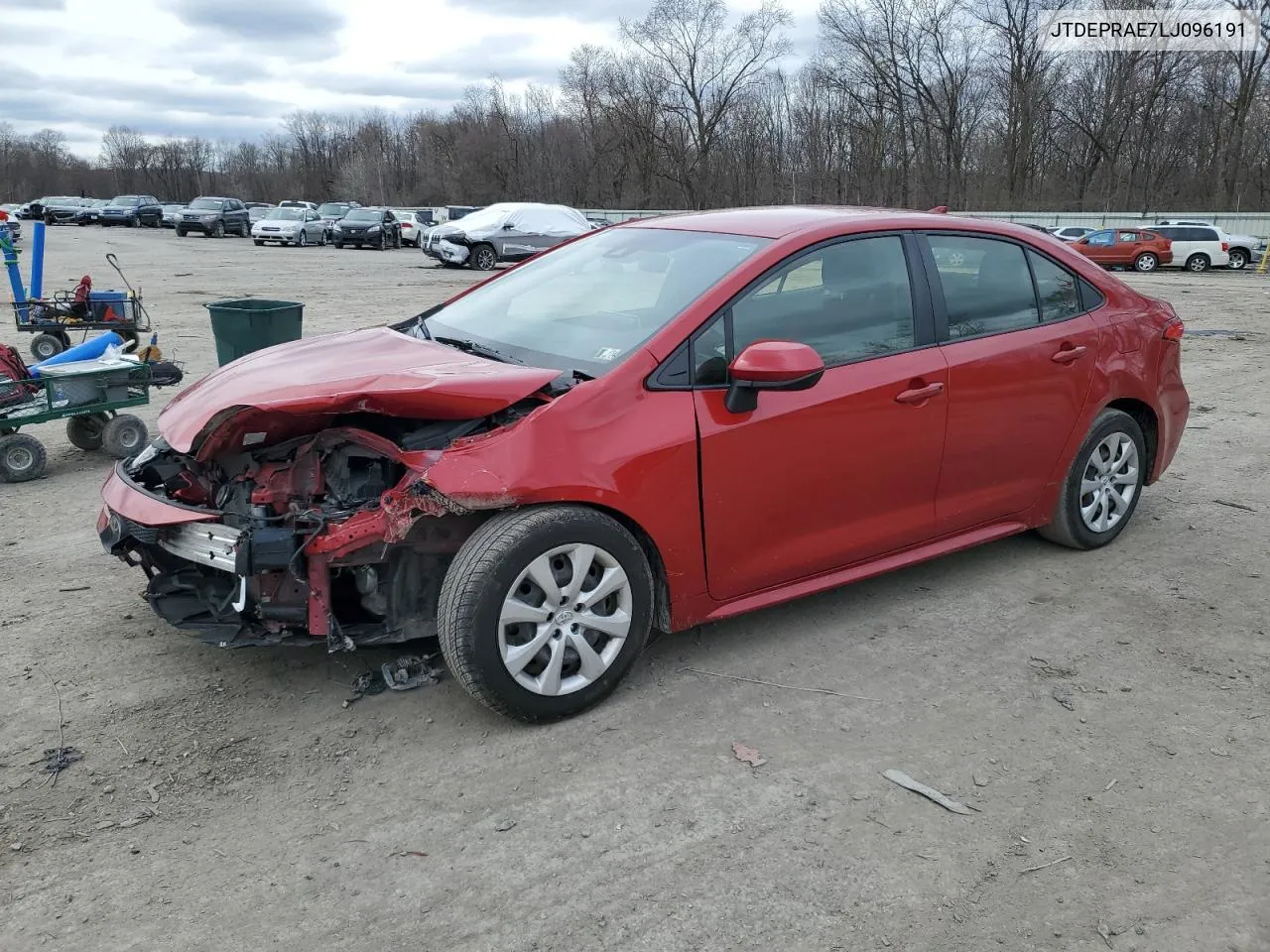 2020 Toyota Corolla Le VIN: JTDEPRAE7LJ096191 Lot: 77316624