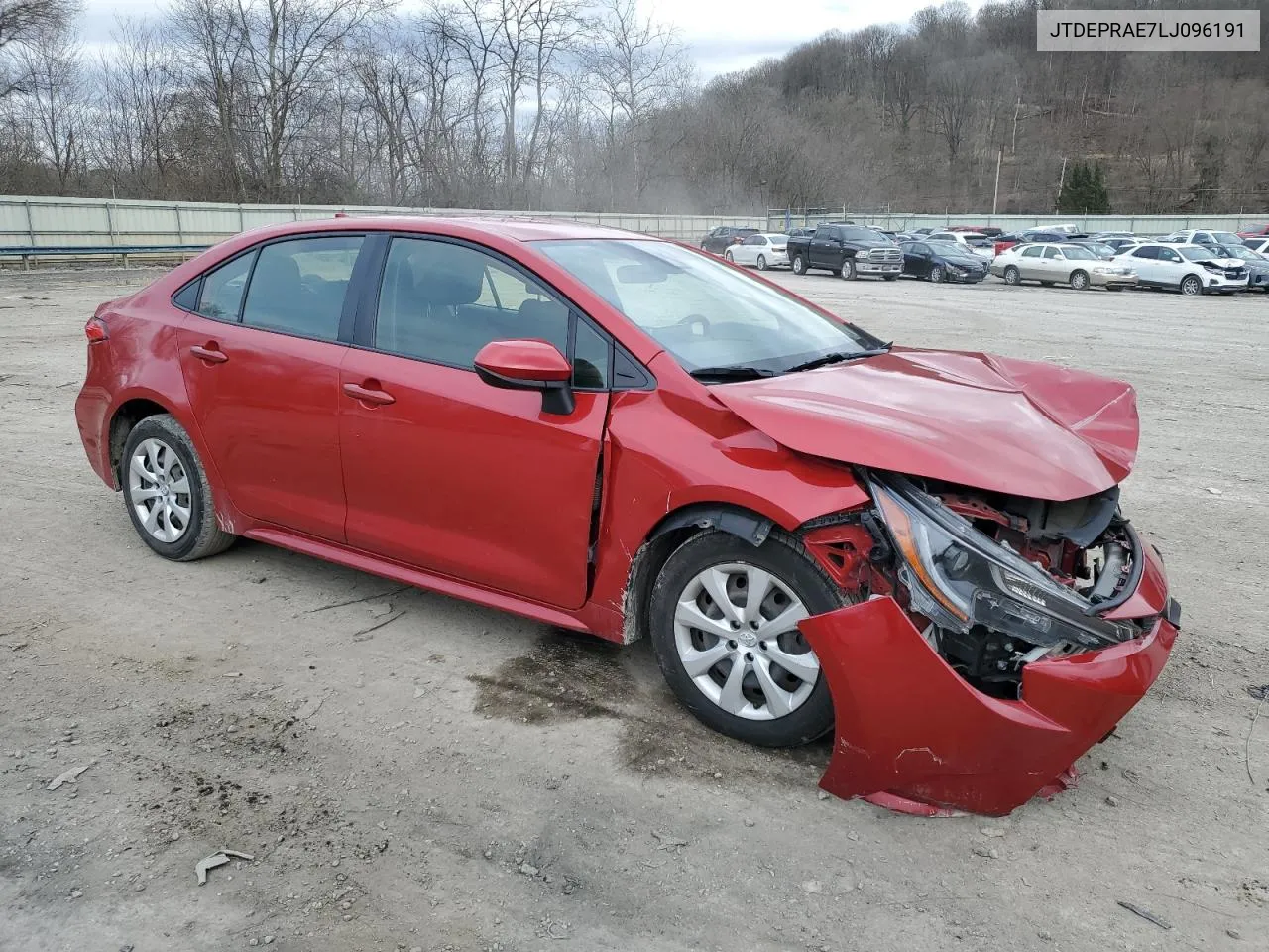 2020 Toyota Corolla Le VIN: JTDEPRAE7LJ096191 Lot: 77316624