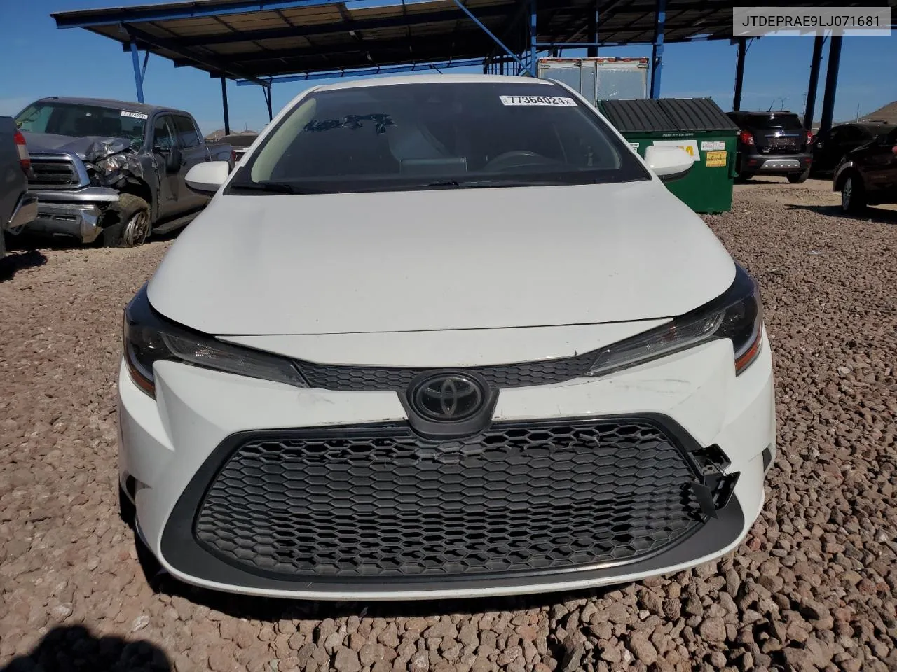 2020 Toyota Corolla Le VIN: JTDEPRAE9LJ071681 Lot: 77364024