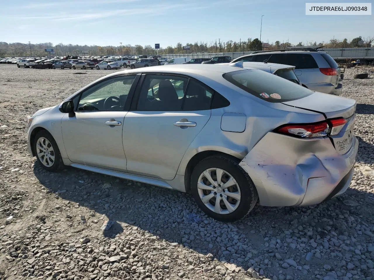 2020 Toyota Corolla Le VIN: JTDEPRAE6LJ090348 Lot: 77396714