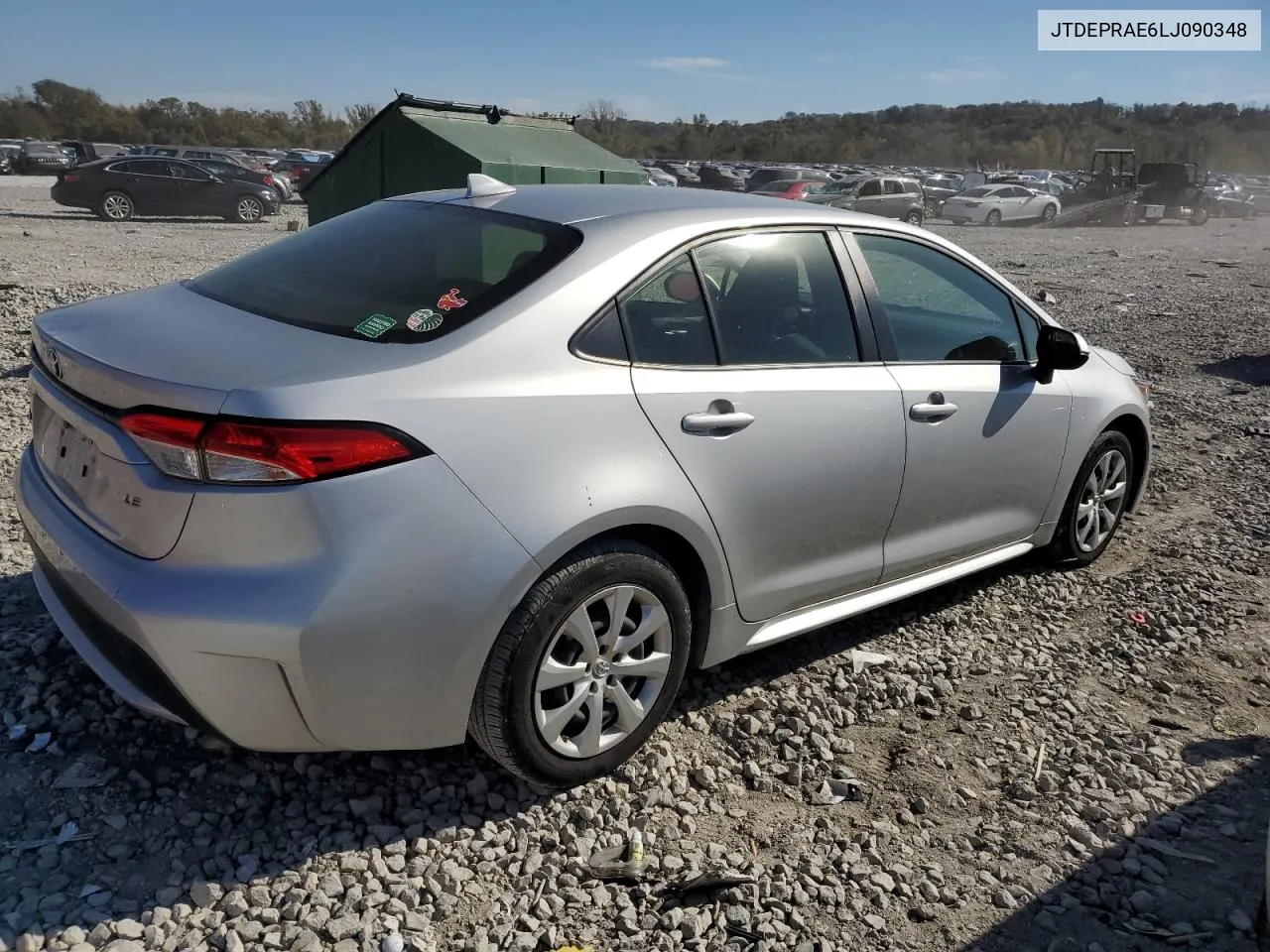 2020 Toyota Corolla Le VIN: JTDEPRAE6LJ090348 Lot: 77396714