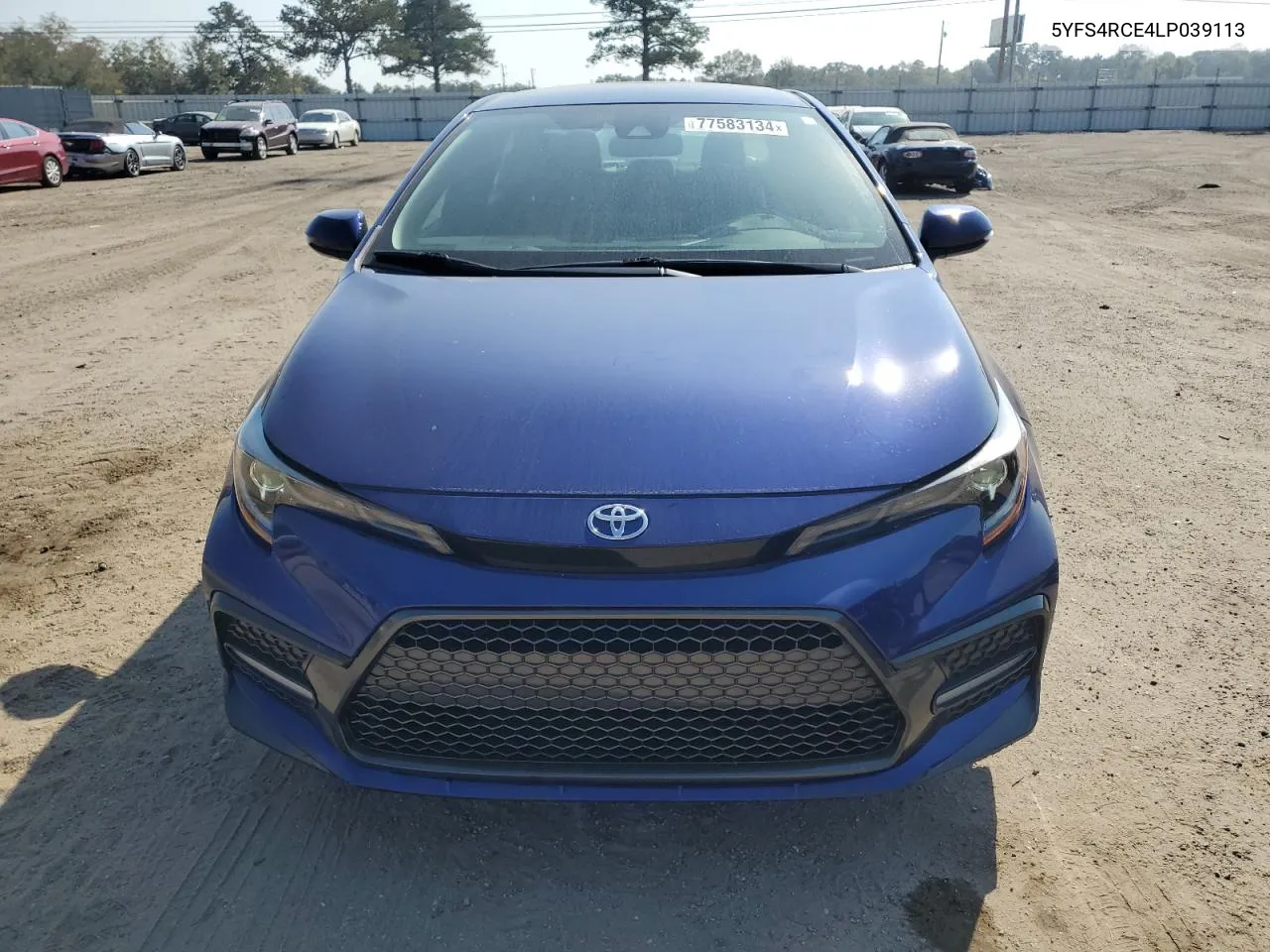 2020 Toyota Corolla Se VIN: 5YFS4RCE4LP039113 Lot: 77583134