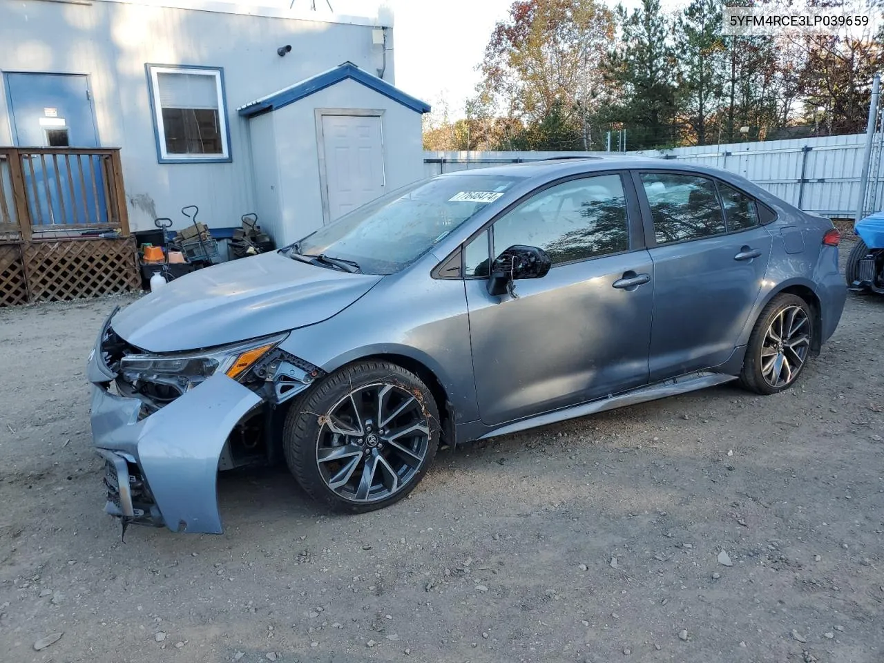 2020 Toyota Corolla Se VIN: 5YFM4RCE3LP039659 Lot: 77648474