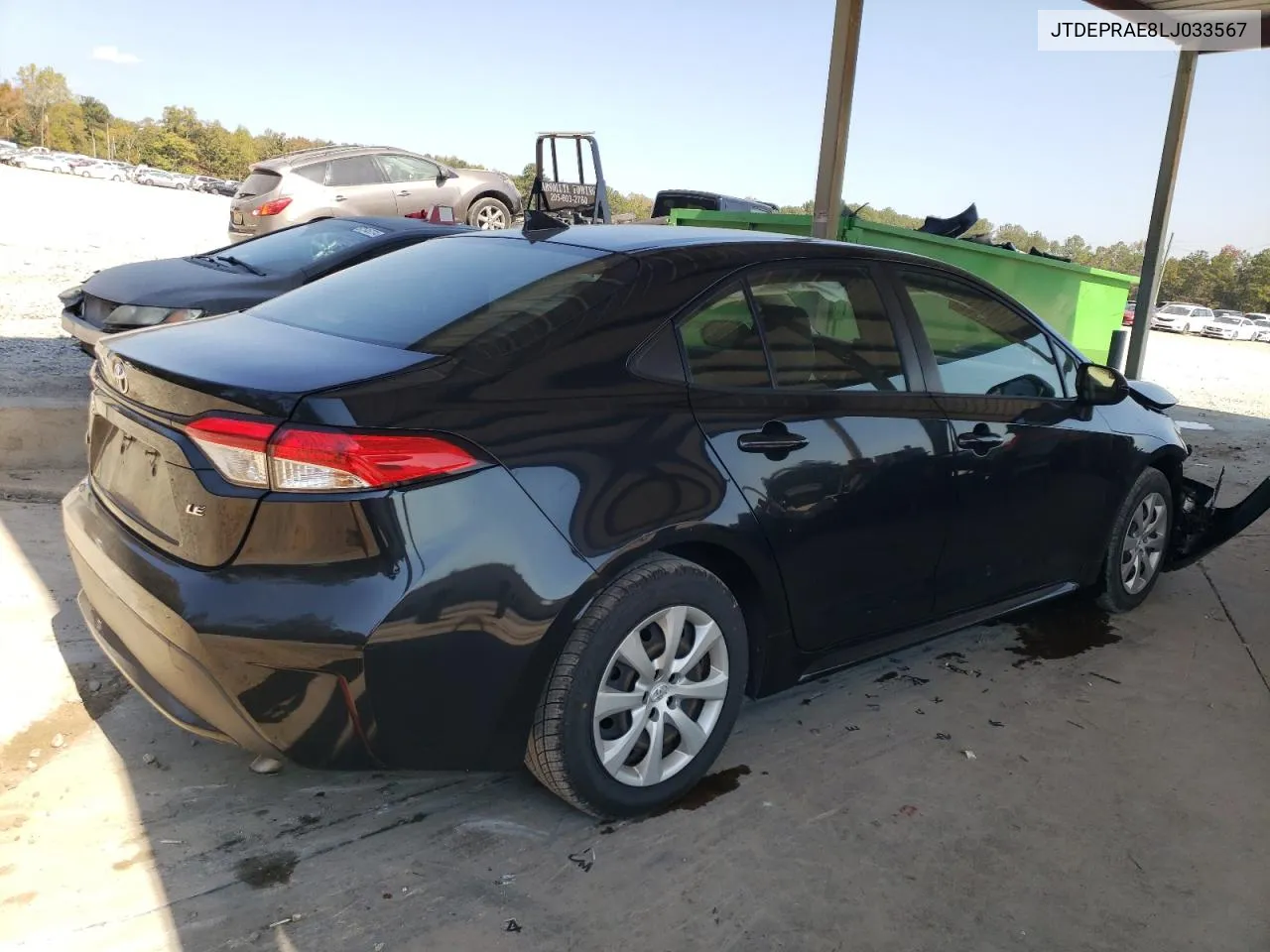 2020 Toyota Corolla Le VIN: JTDEPRAE8LJ033567 Lot: 77696704