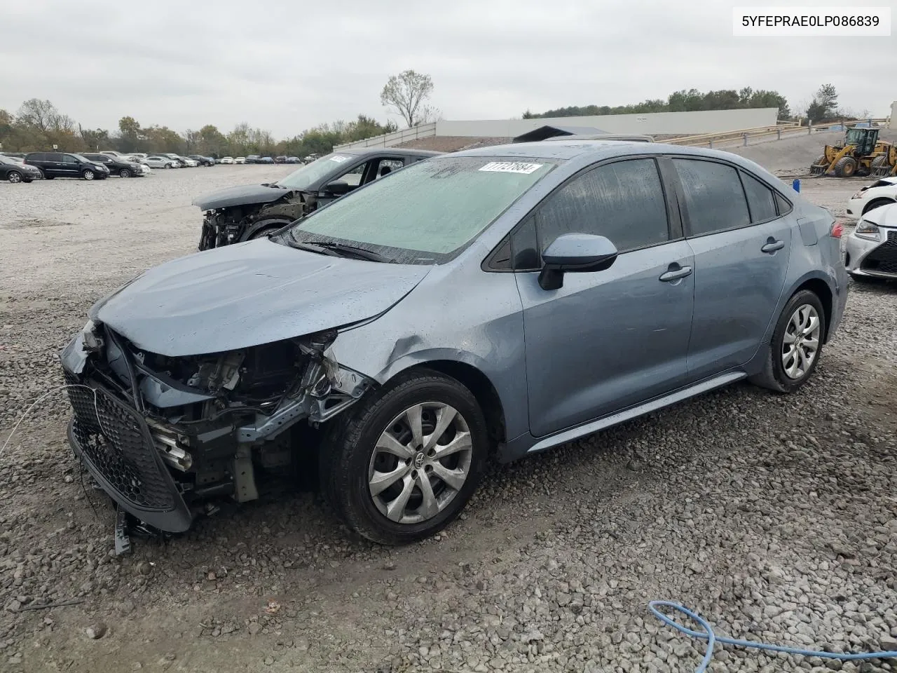 2020 Toyota Corolla Le VIN: 5YFEPRAE0LP086839 Lot: 77727884