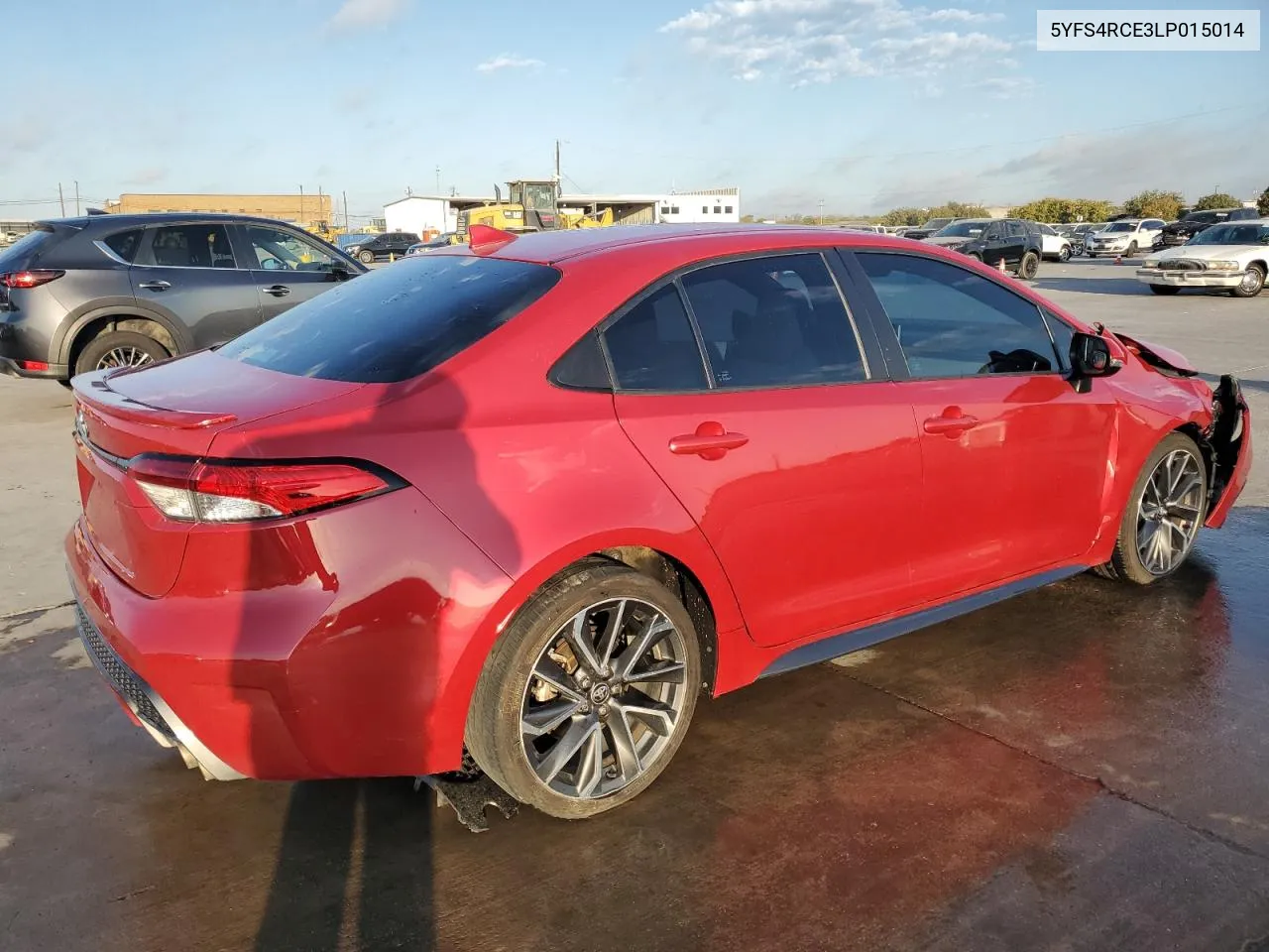 2020 Toyota Corolla Se VIN: 5YFS4RCE3LP015014 Lot: 77772134