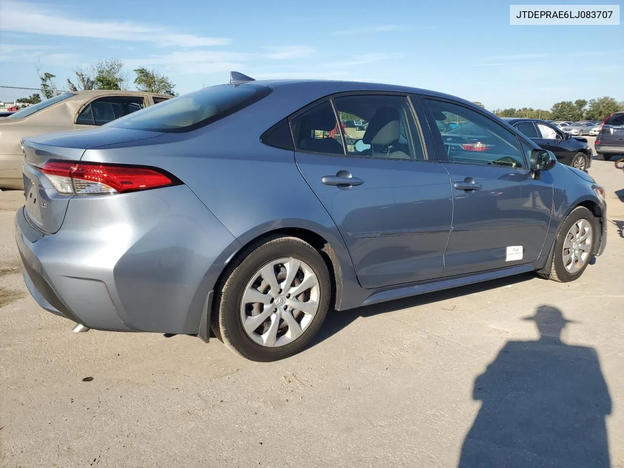 2020 Toyota Corolla Le VIN: JTDEPRAE6LJ083707 Lot: 77893054