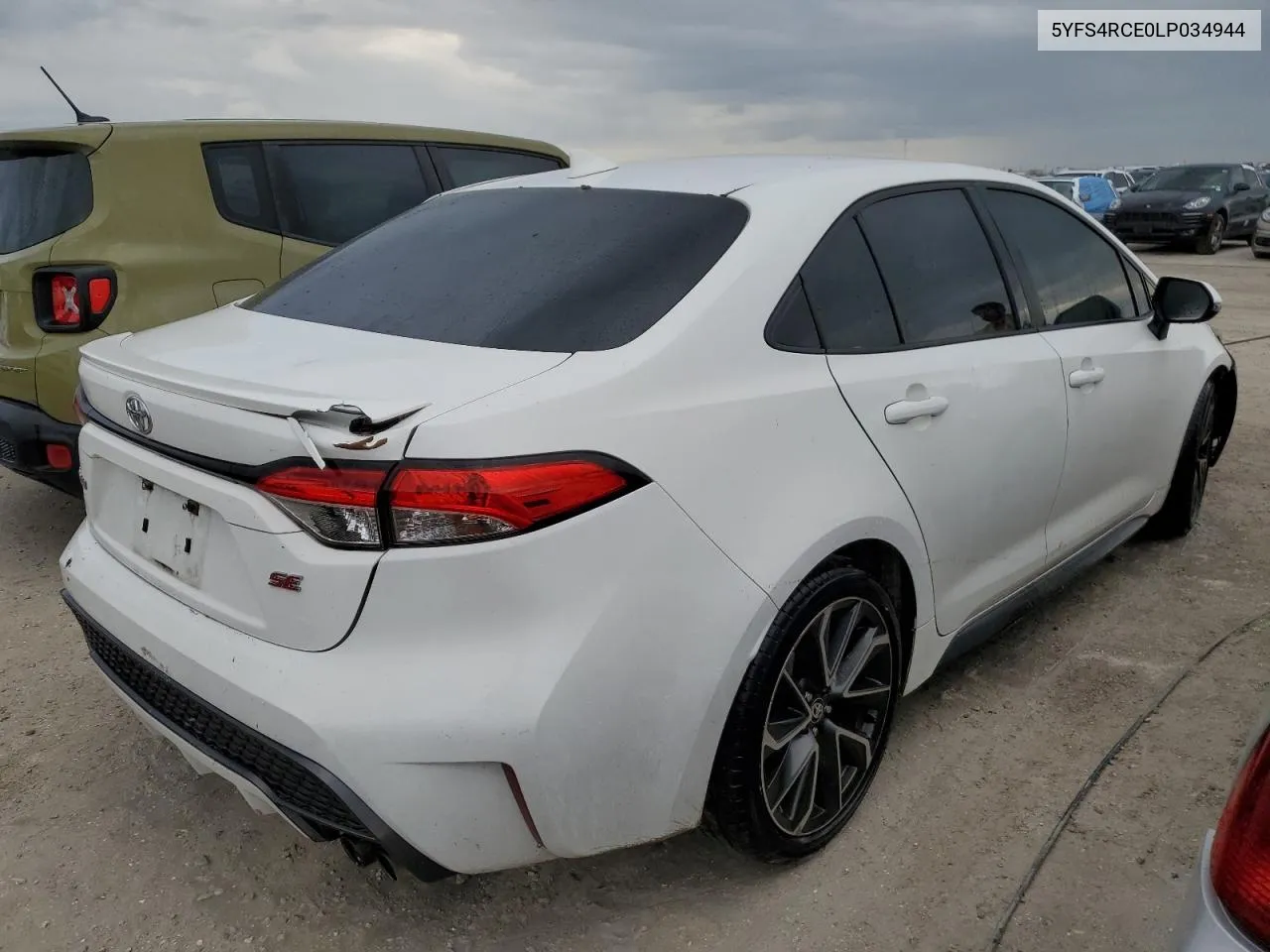 2020 Toyota Corolla Se VIN: 5YFS4RCE0LP034944 Lot: 77893484