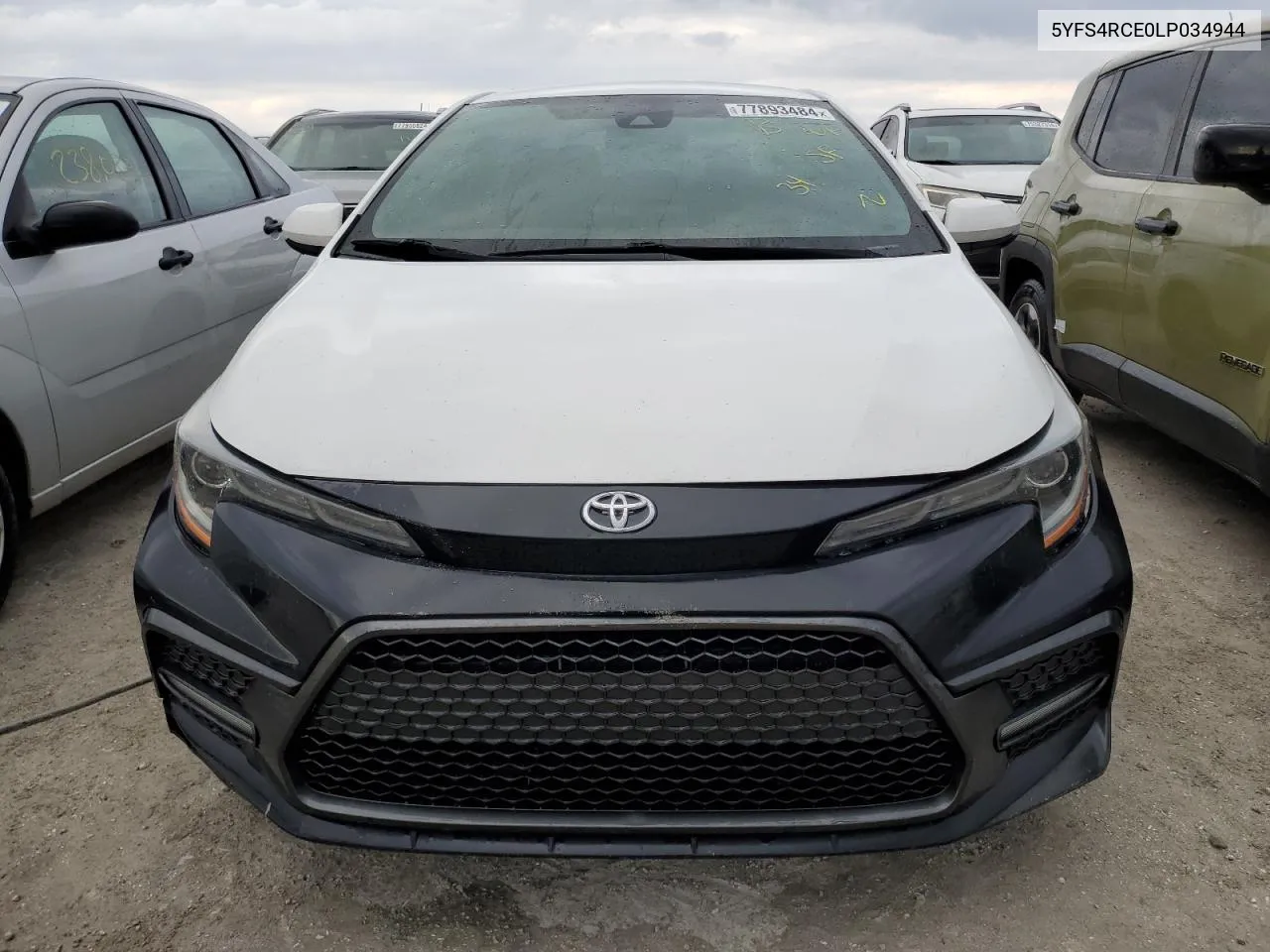 2020 Toyota Corolla Se VIN: 5YFS4RCE0LP034944 Lot: 77893484