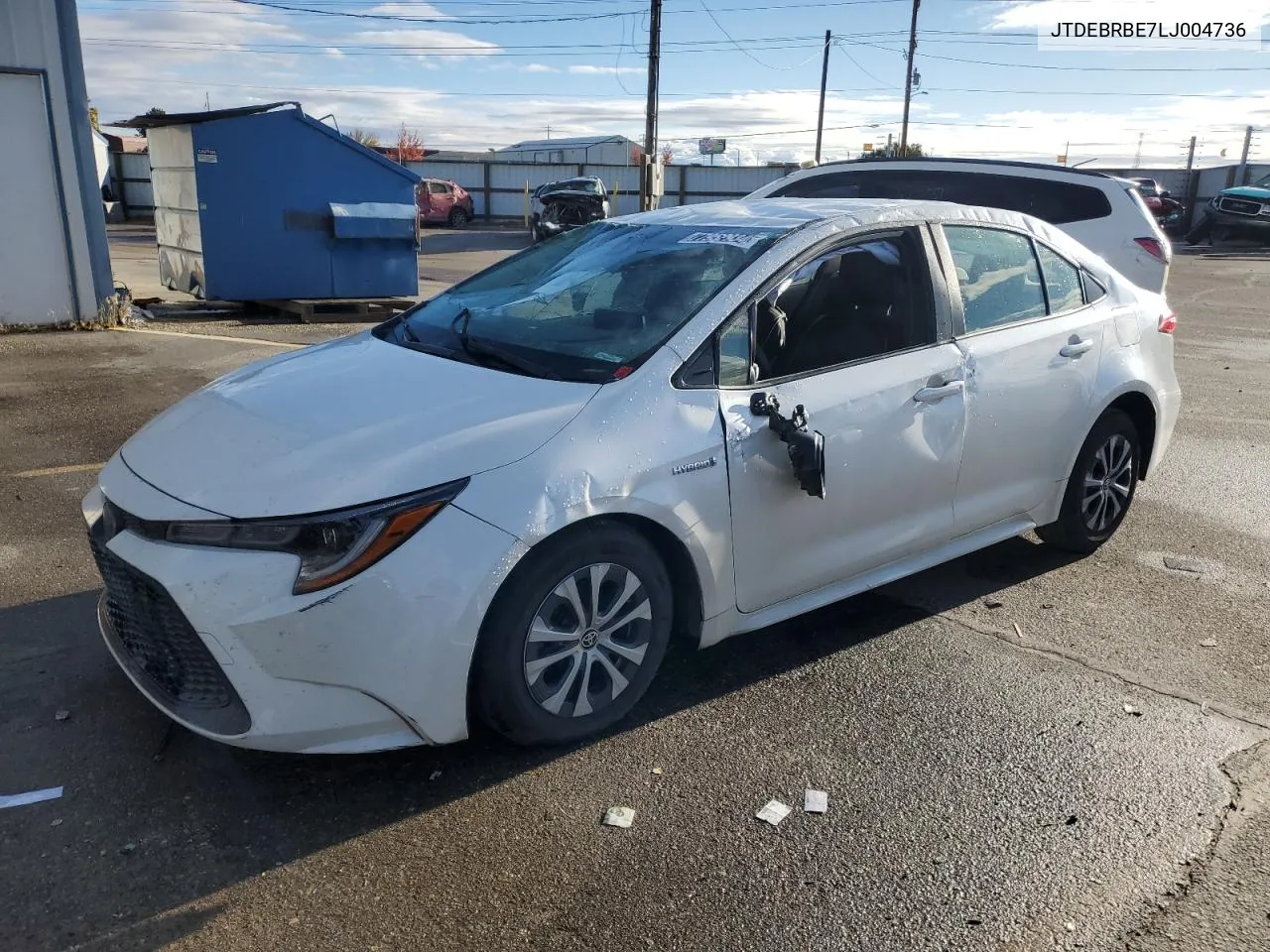 2020 Toyota Corolla Le VIN: JTDEBRBE7LJ004736 Lot: 77952934