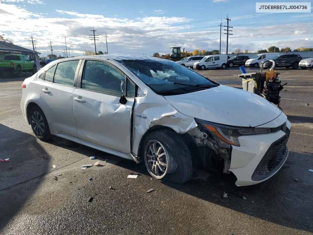 2020 Toyota Corolla Le VIN: JTDEBRBE7LJ004736 Lot: 77952934