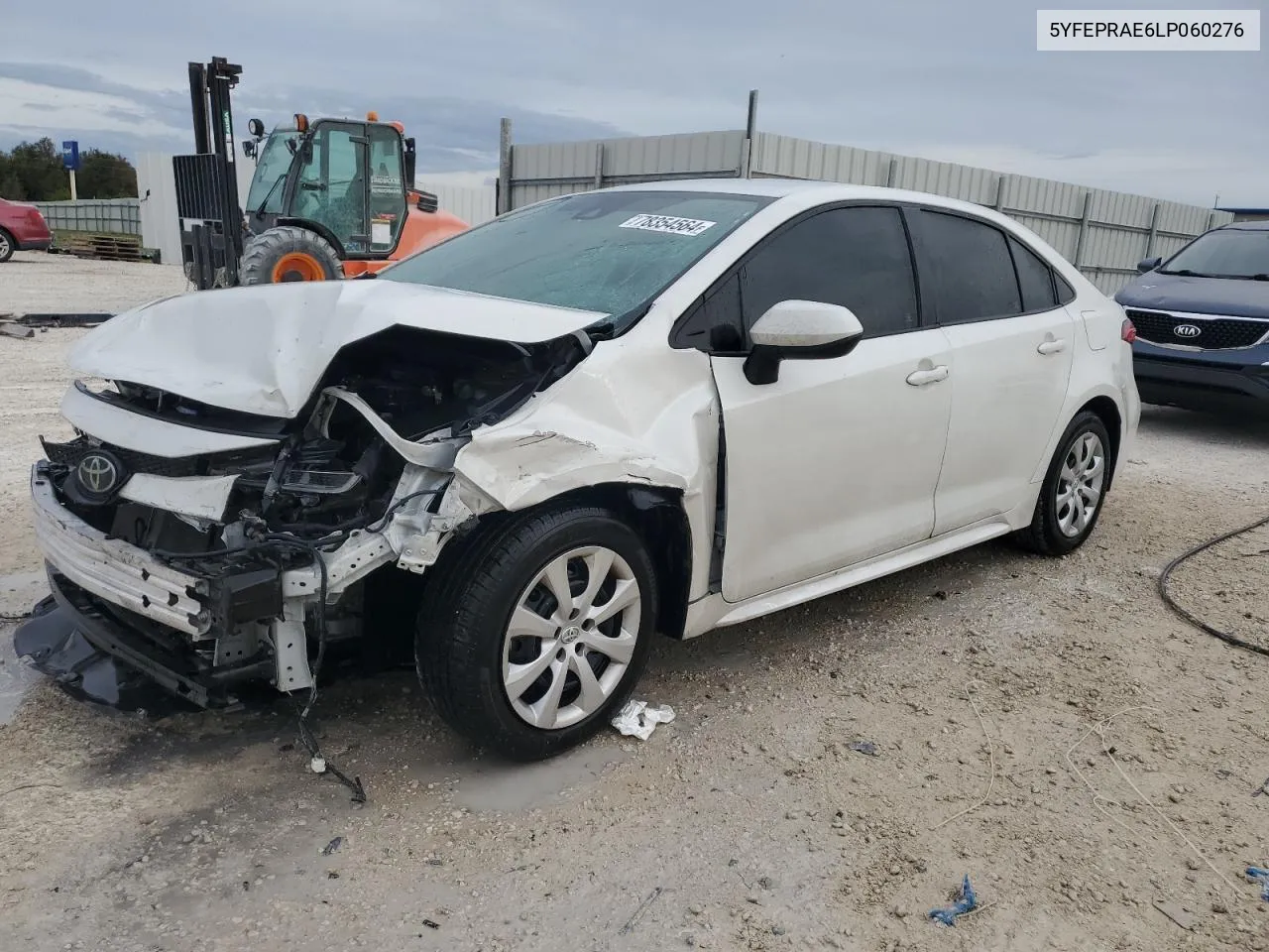 2020 Toyota Corolla Le VIN: 5YFEPRAE6LP060276 Lot: 78354564