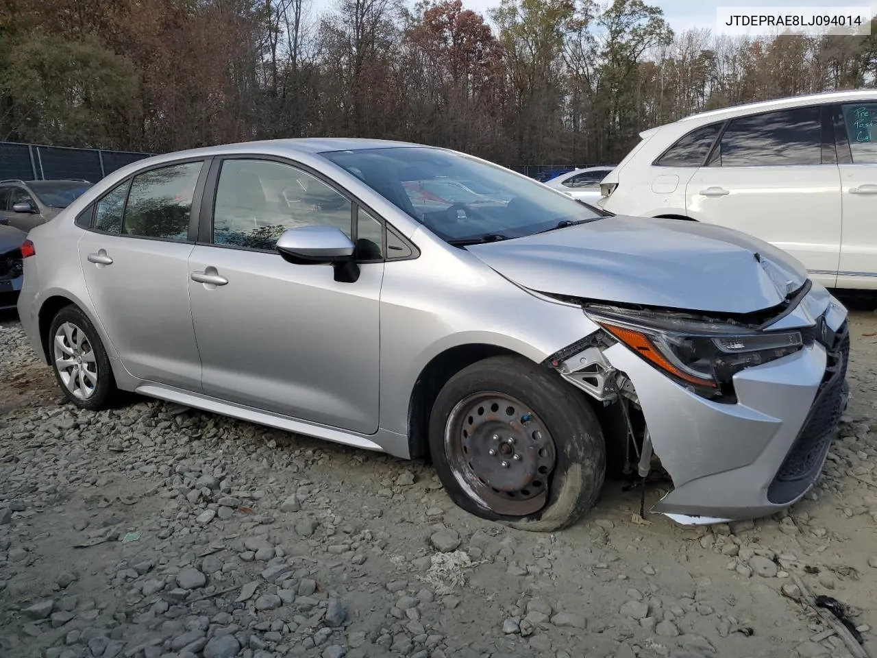 2020 Toyota Corolla Le VIN: JTDEPRAE8LJ094014 Lot: 78552814