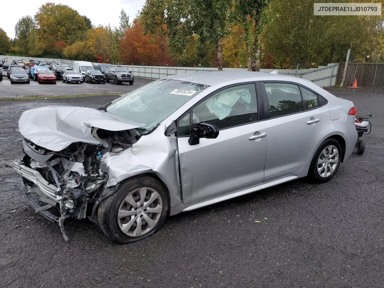 2020 Toyota Corolla Le VIN: JTDEPRAE1LJ010793 Lot: 78935234