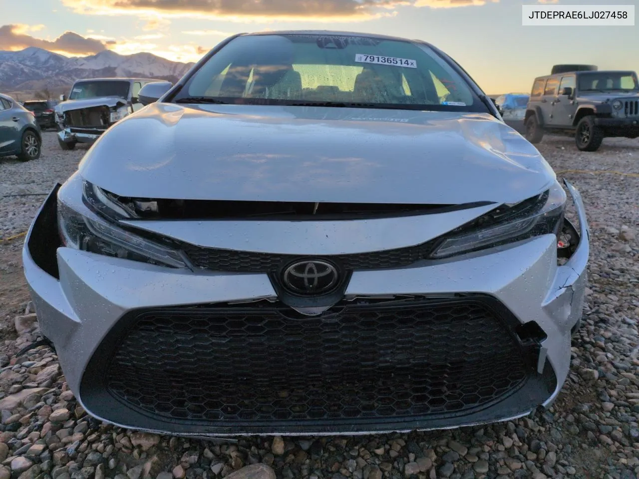 2020 Toyota Corolla Le VIN: JTDEPRAE6LJ027458 Lot: 79136514