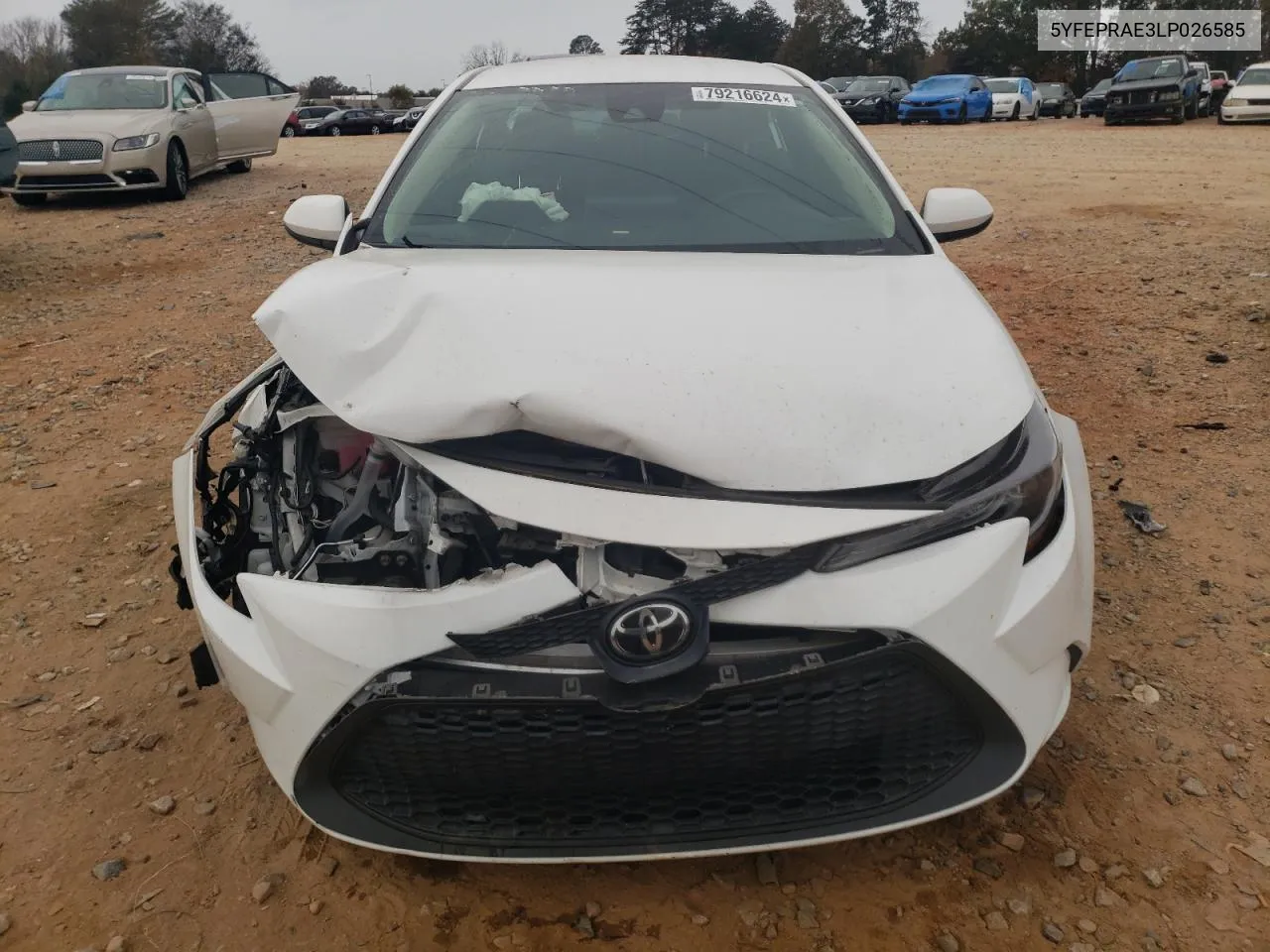 2020 Toyota Corolla Le VIN: 5YFEPRAE3LP026585 Lot: 79216624